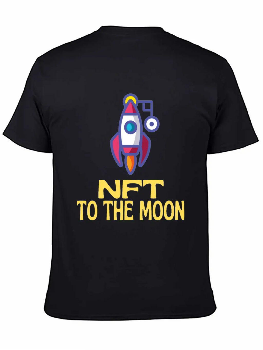 NFT To The Moon Non-Fungible Token Unisex Casual T-Shirt – Clean Design For Daily Comfort