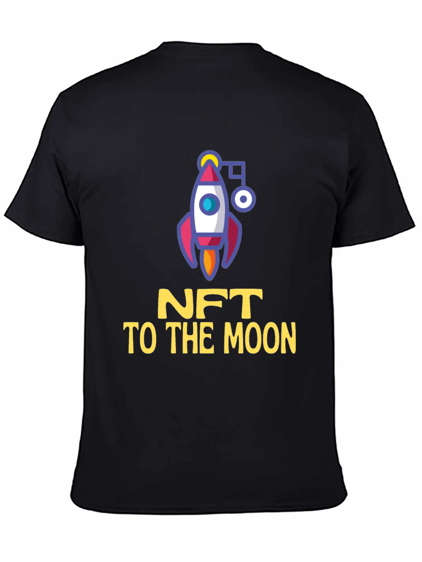 NFT To The Moon Non-Fungible Token Unisex Casual T-Shirt – Clean Design For Daily Comfort