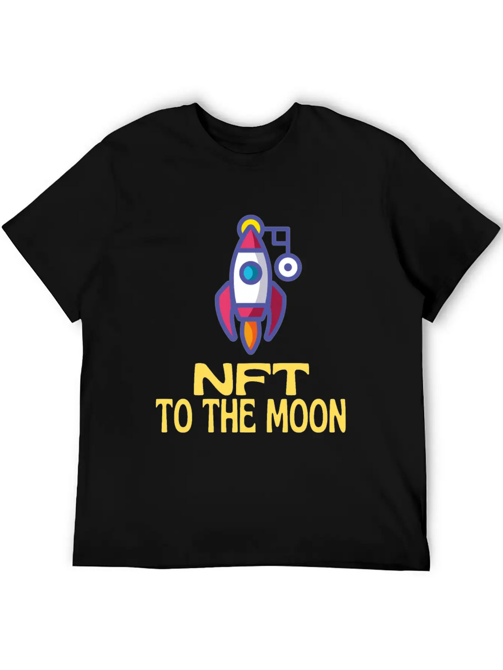NFT To The Moon Non-Fungible Token Unisex Casual T-Shirt – Clean Design For Daily Comfort