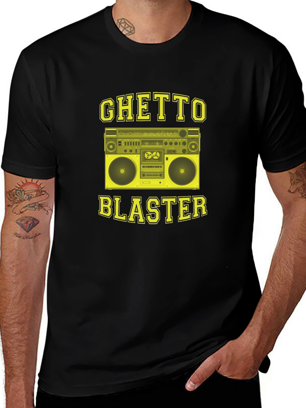 Ghetto Blaster T-Shirt - Retro Boombox Graphic Tee