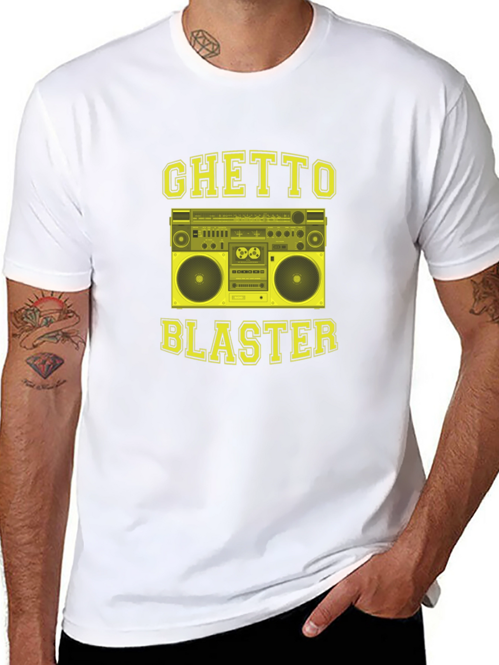 Ghetto Blaster T-Shirt - Retro Boombox Graphic Tee