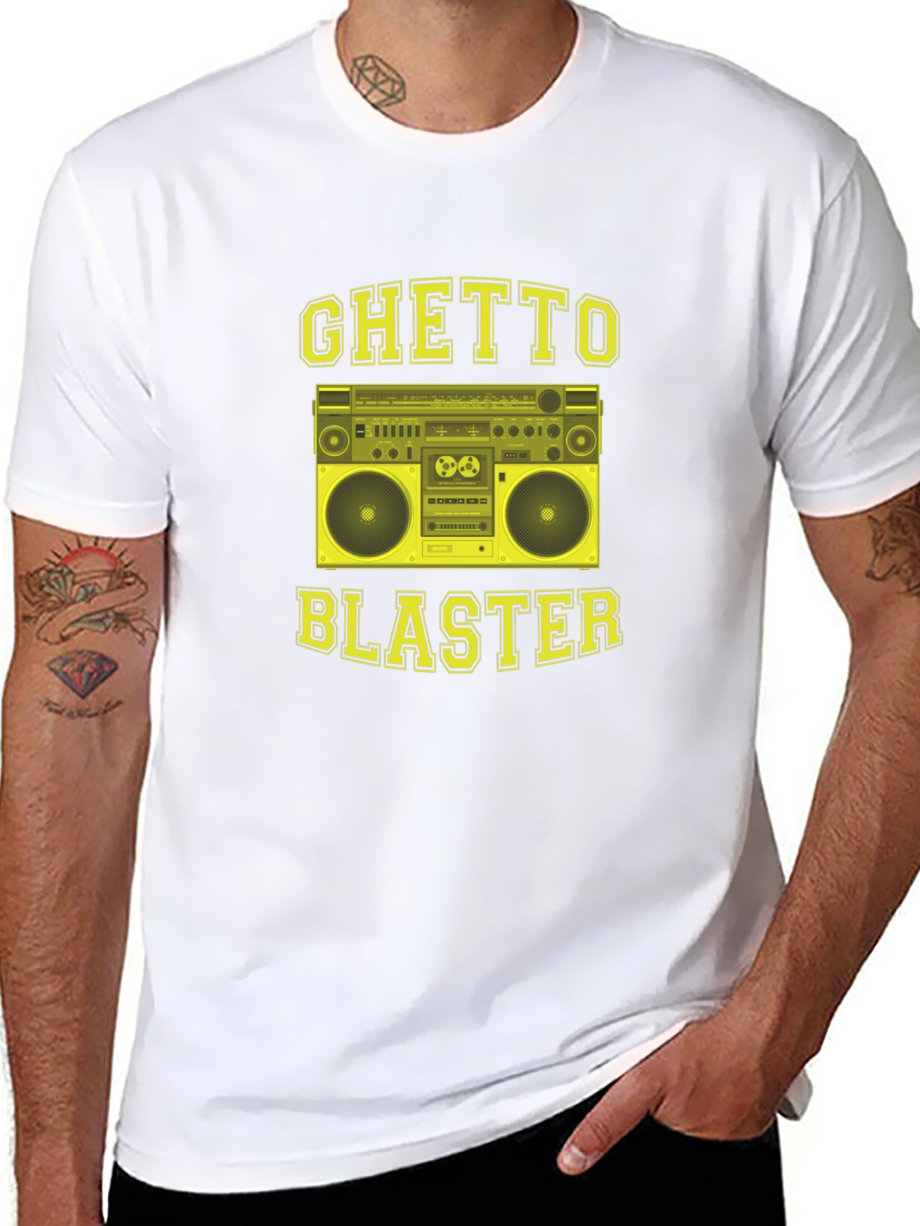 Ghetto Blaster T-Shirt - Retro Boombox Graphic Tee
