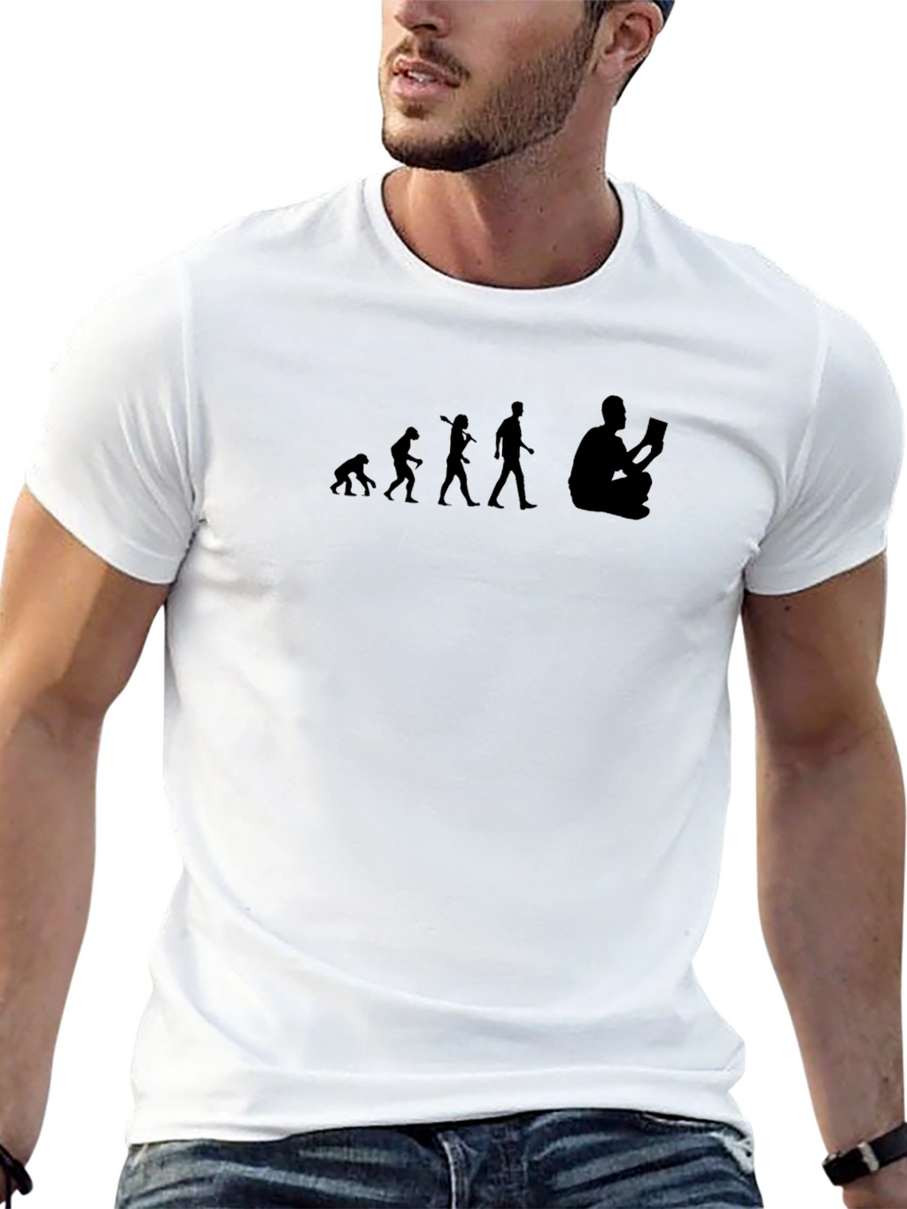 Evolution of Reading Black T-Shirt