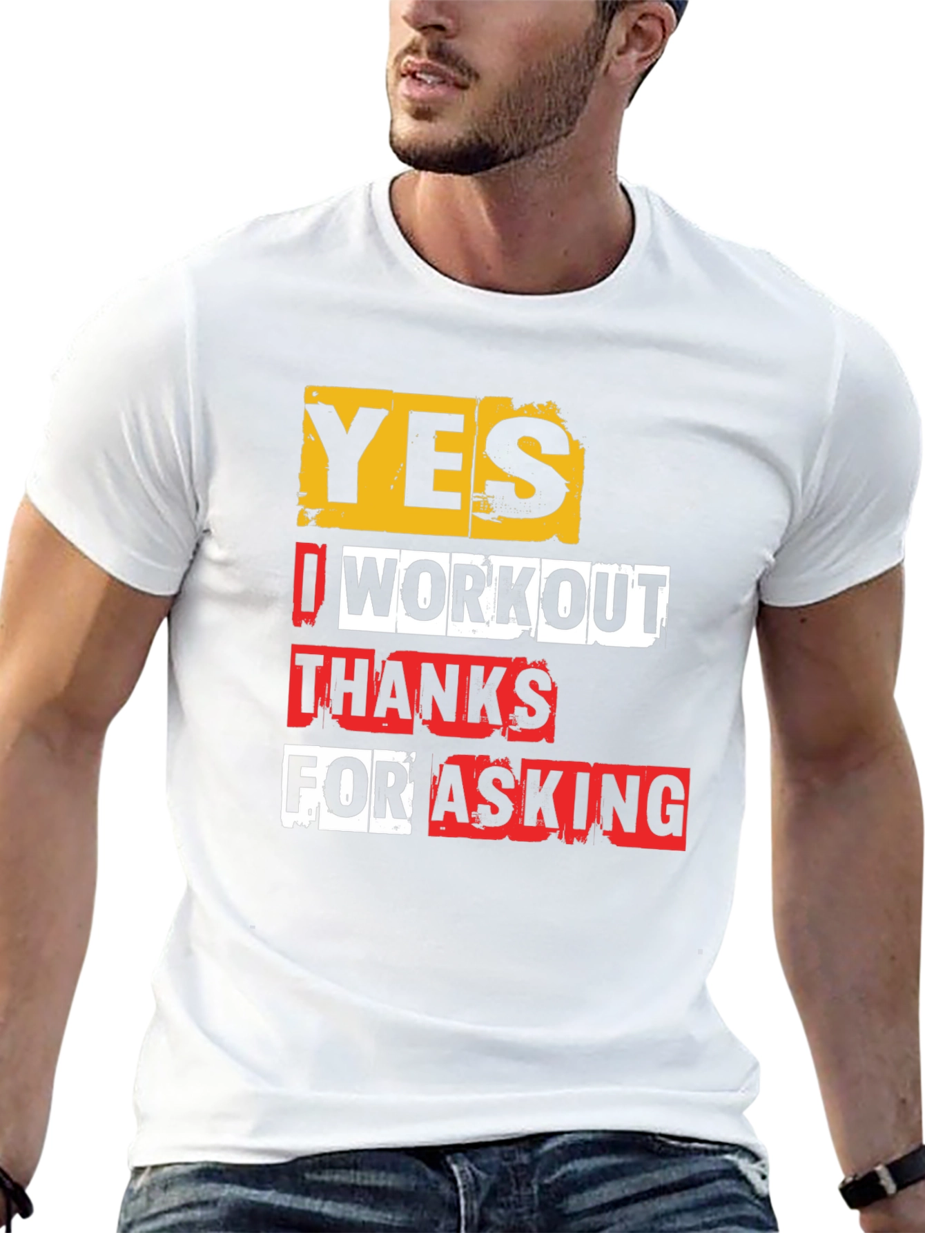 Workout Gym Shirt - Yes I Workout - Funny Fitness Tee