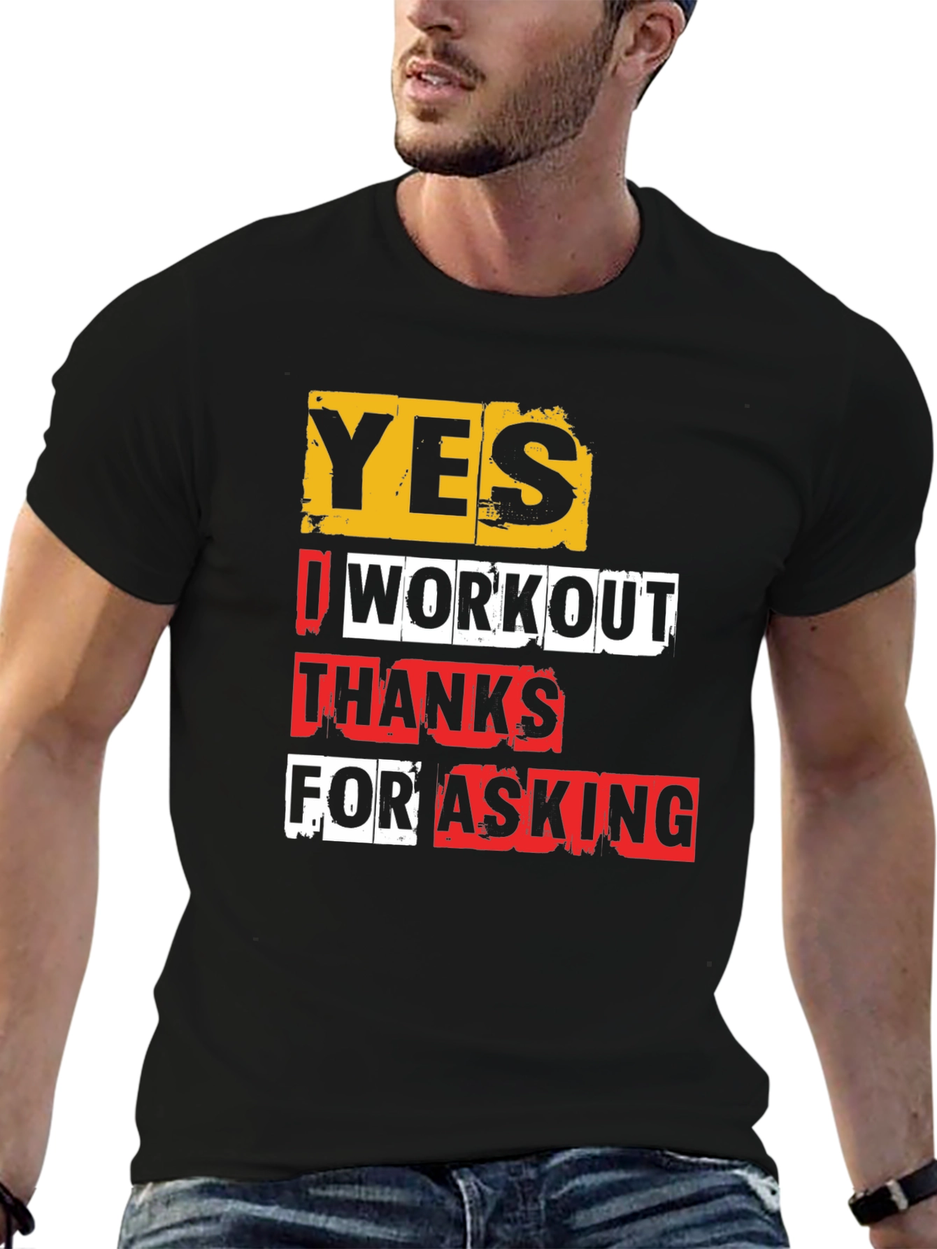 Workout Gym Shirt - Yes I Workout - Funny Fitness Tee