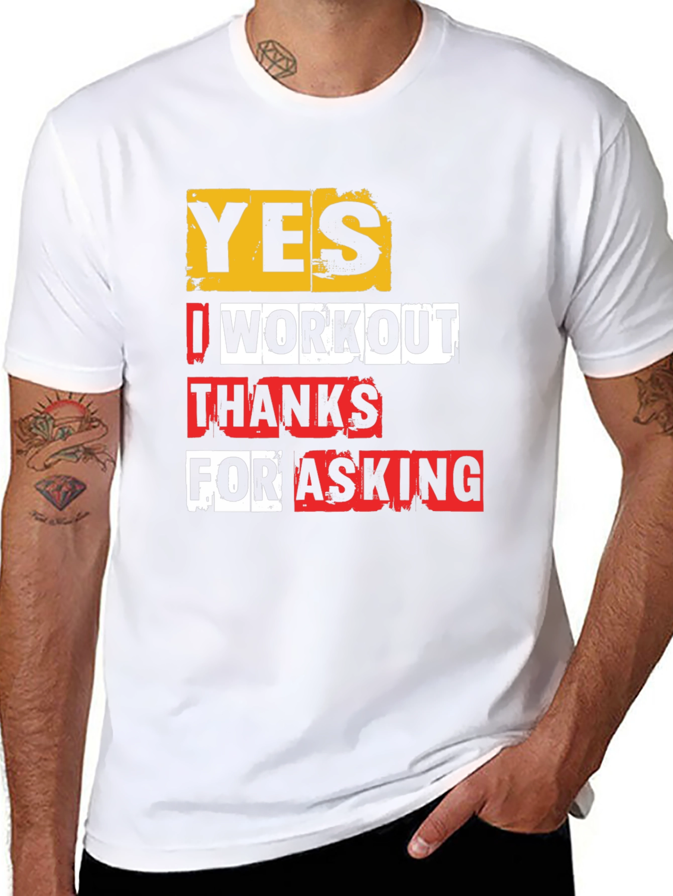 Workout Gym Shirt - Yes I Workout - Funny Fitness Tee