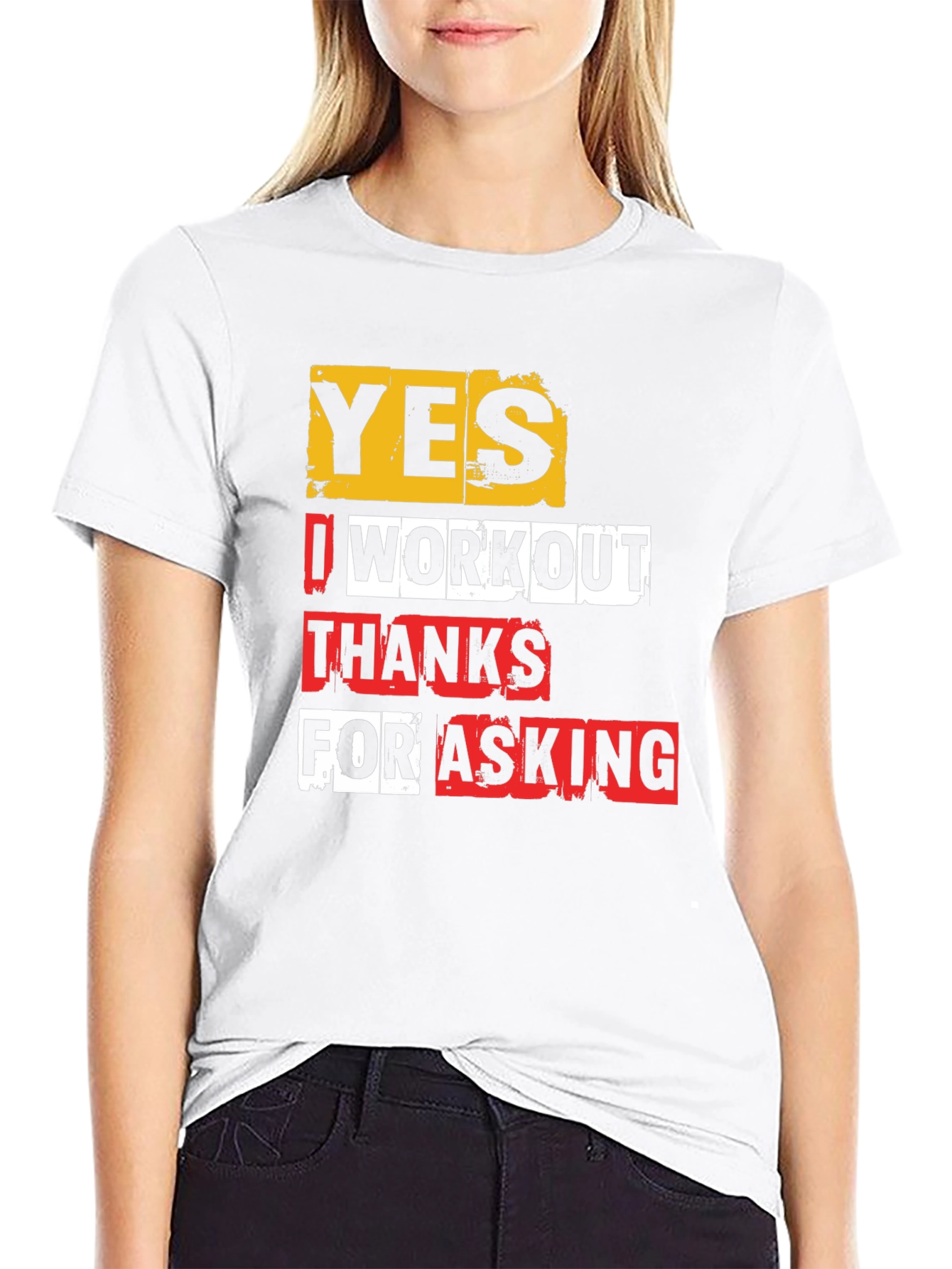Workout Gym Shirt - Yes I Workout - Funny Fitness Tee