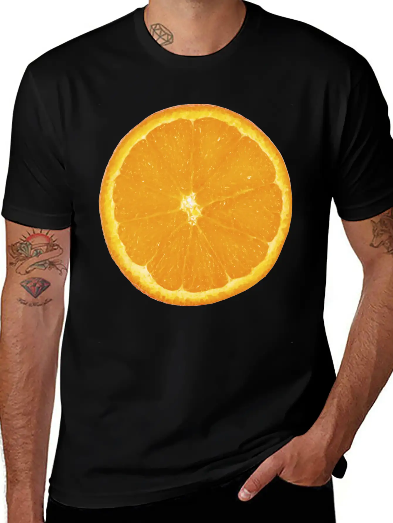 Nice Big Orange Unisex Casual T-Shirt – Clean Design For Daily Comfort
