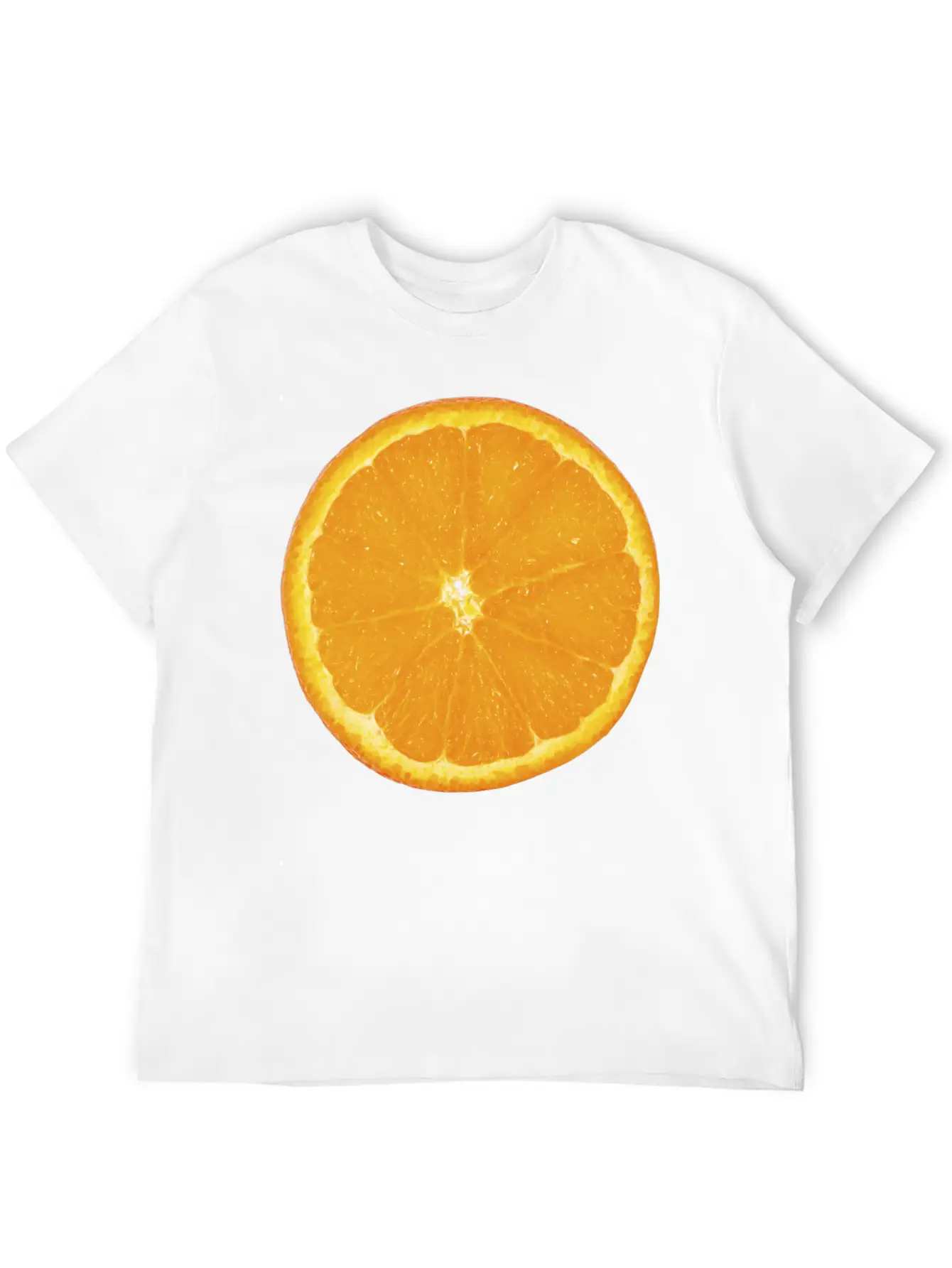 Nice Big Orange Unisex Casual T-Shirt – Clean Design For Daily Comfort