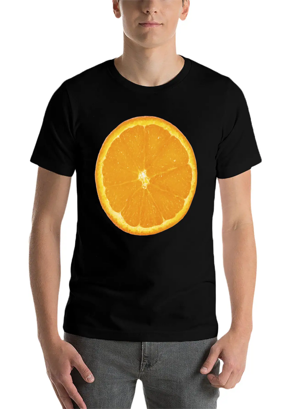 Nice Big Orange Unisex Casual T-Shirt – Clean Design For Daily Comfort