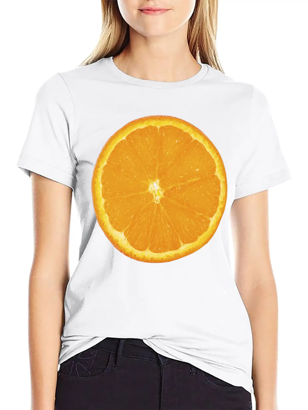 Nice Big Orange Unisex Casual T-Shirt – Clean Design For Daily Comfort