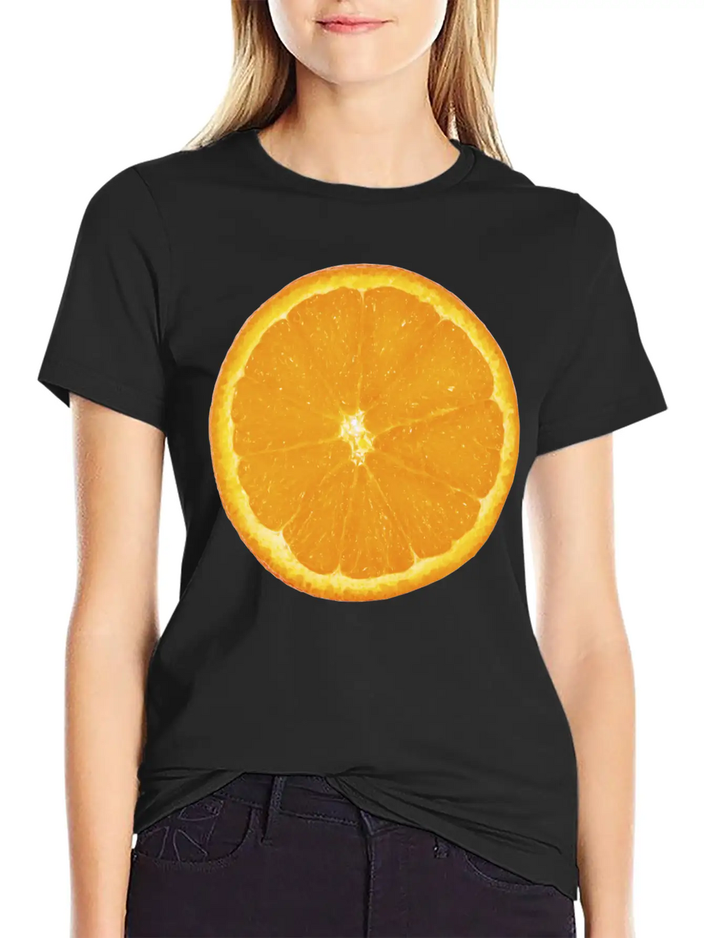 Nice Big Orange Unisex Casual T-Shirt – Clean Design For Daily Comfort