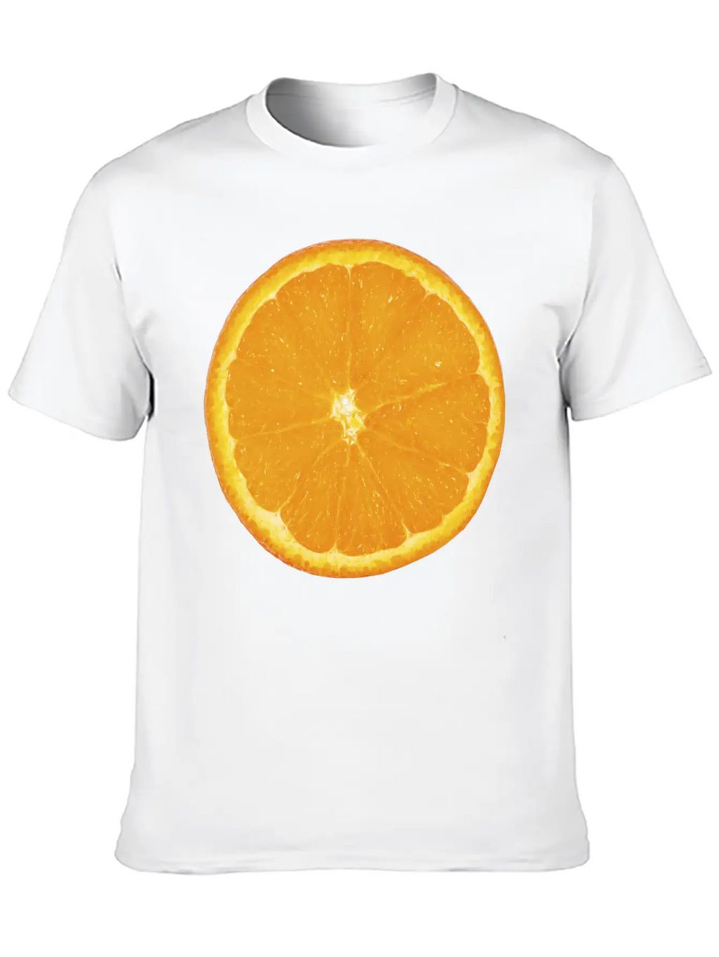 Nice Big Orange Unisex Casual T-Shirt – Clean Design For Daily Comfort