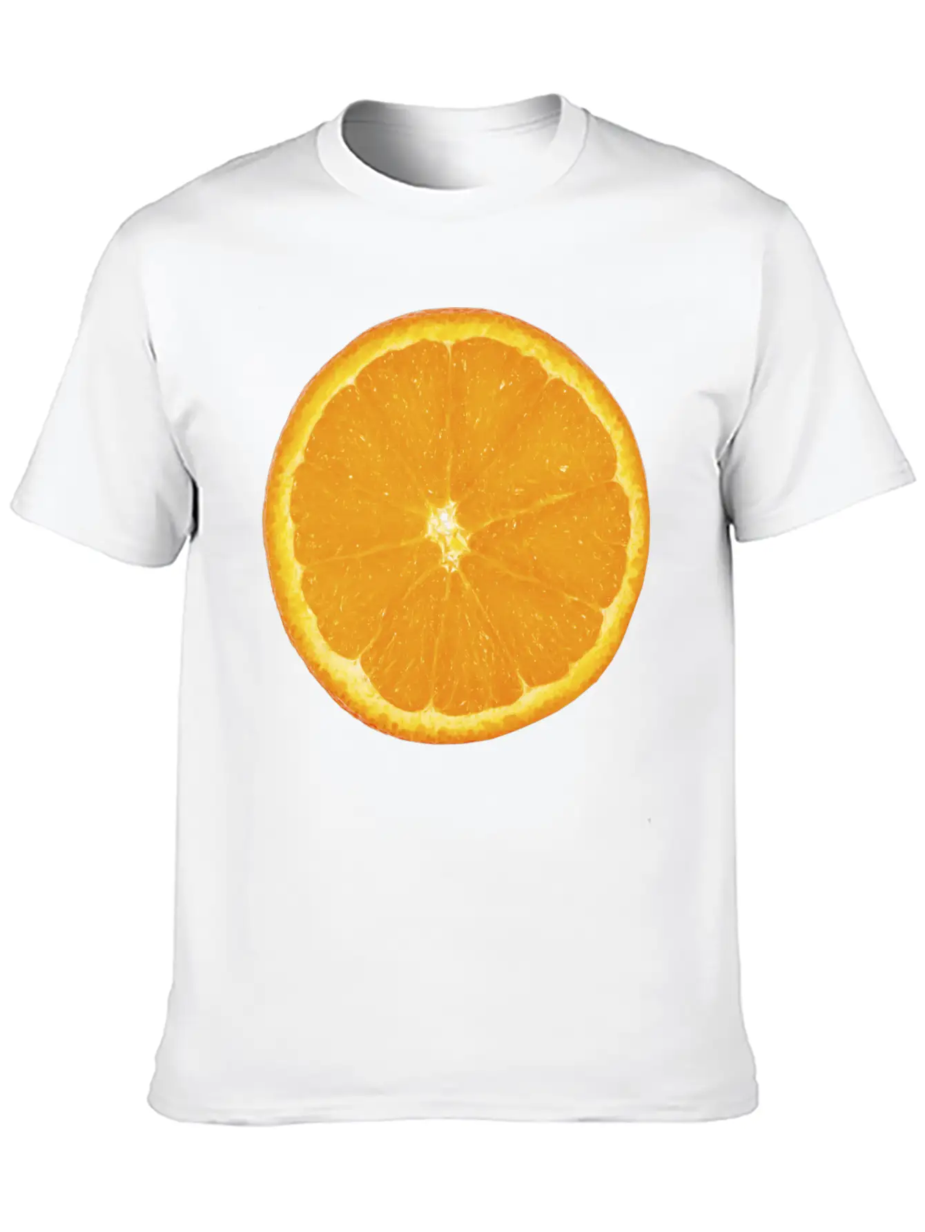 Nice Big Orange Unisex Casual T-Shirt – Clean Design For Daily Comfort