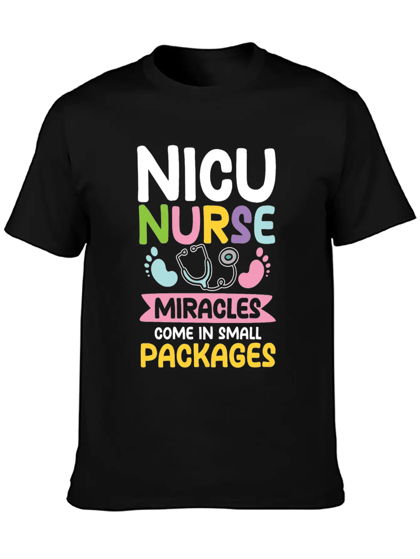 Nicu Nurse Miracles Come In Small Packages Essential Cotton Tee For Daily Outfits – Unisex Style