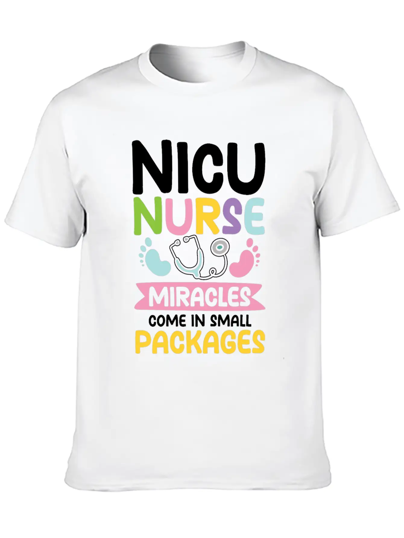 Nicu Nurse Miracles Come In Small Packages Essential Cotton Tee For Daily Outfits – Unisex Style