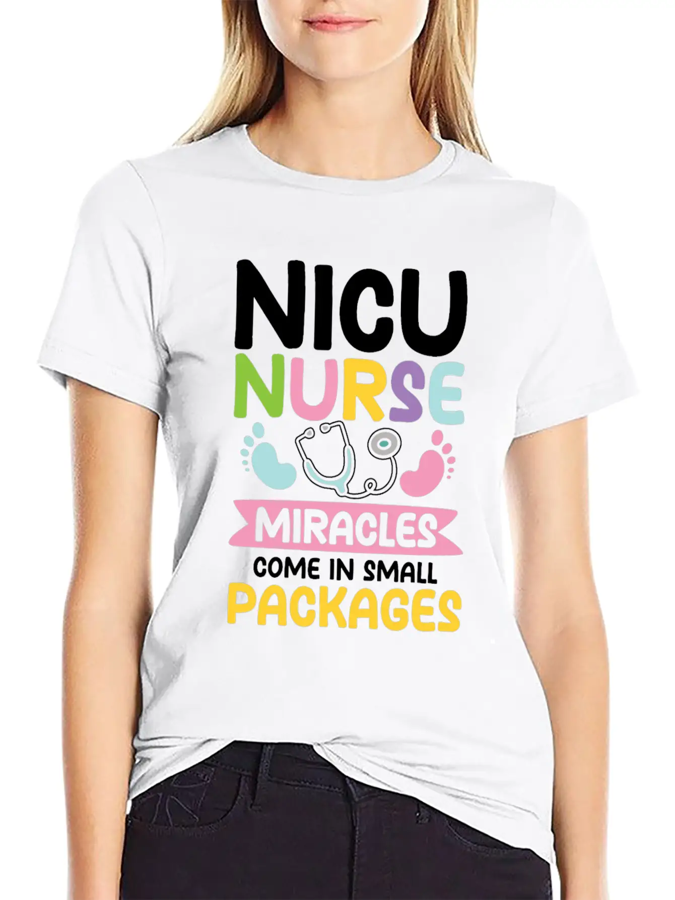 Nicu Nurse Miracles Come In Small Packages Essential Cotton Tee For Daily Outfits – Unisex Style