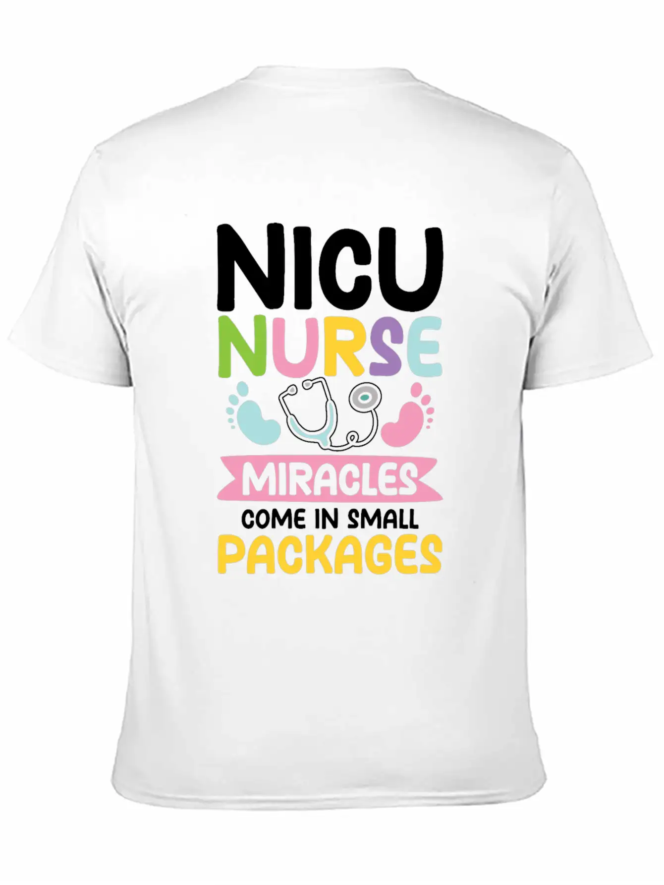 Nicu Nurse Miracles Come In Small Packages Essential Cotton Tee For Daily Outfits – Unisex Style