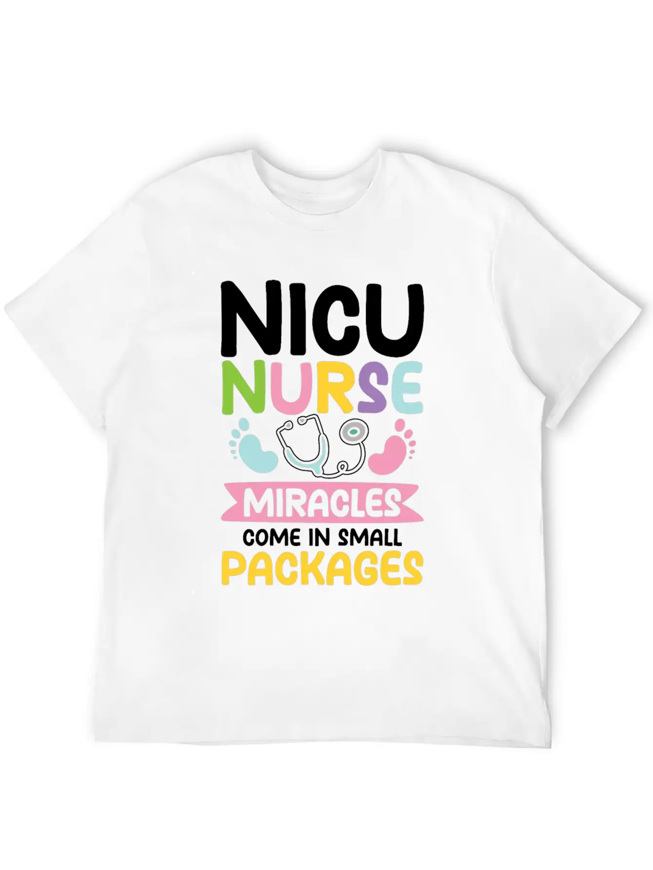 Nicu Nurse Miracles Come In Small Packages Essential Cotton Tee For Daily Outfits – Unisex Style