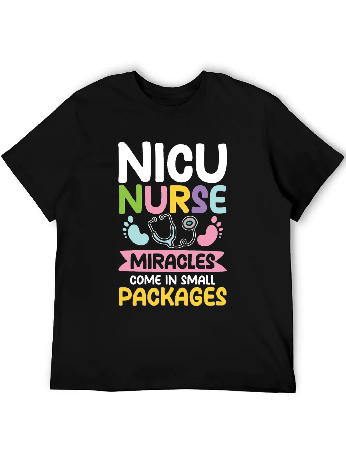 Nicu Nurse Miracles Come In Small Packages Essential Cotton Tee For Daily Outfits – Unisex Style