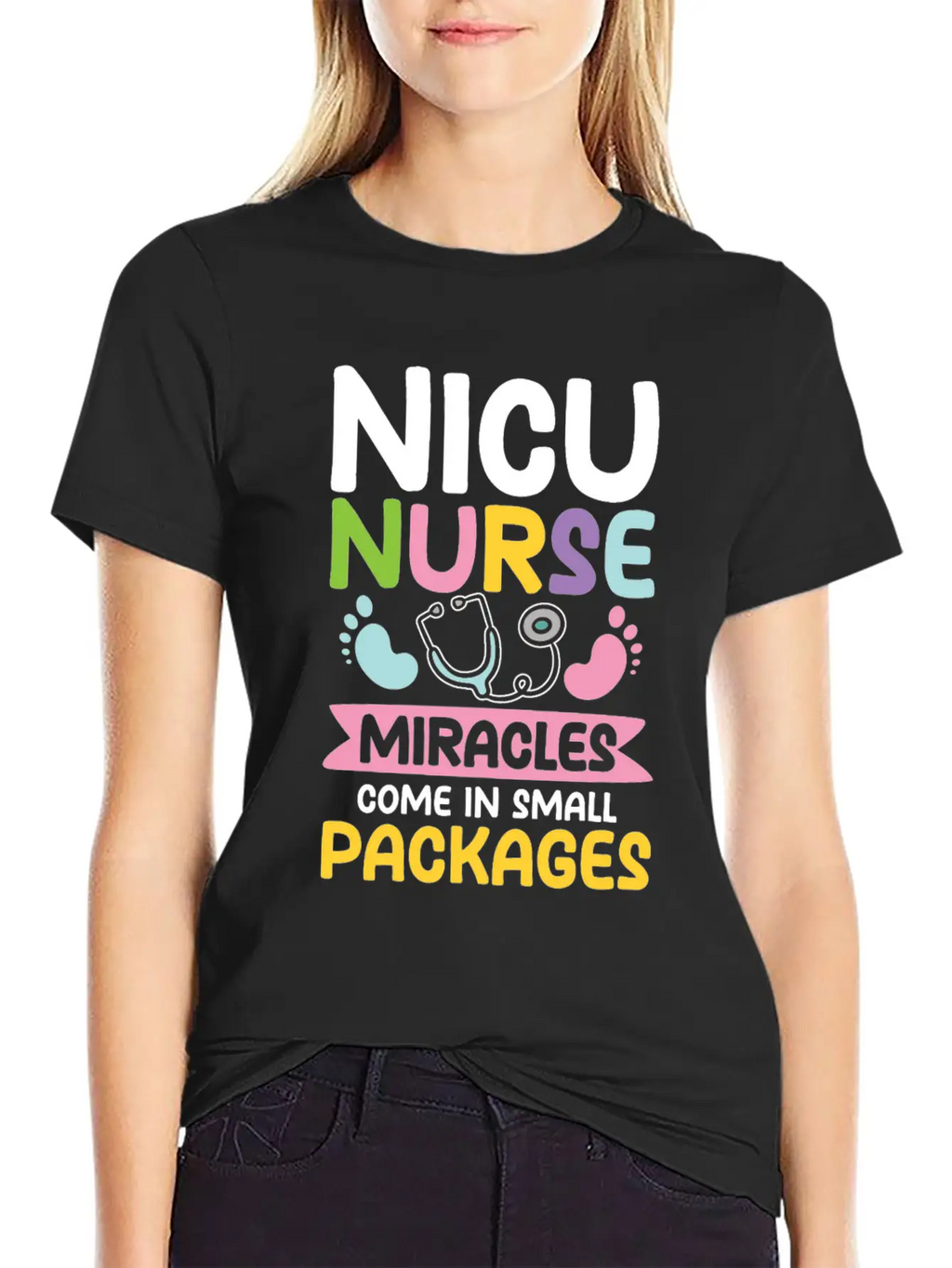 Nicu Nurse Miracles Come In Small Packages Essential Cotton Tee For Daily Outfits – Unisex Style