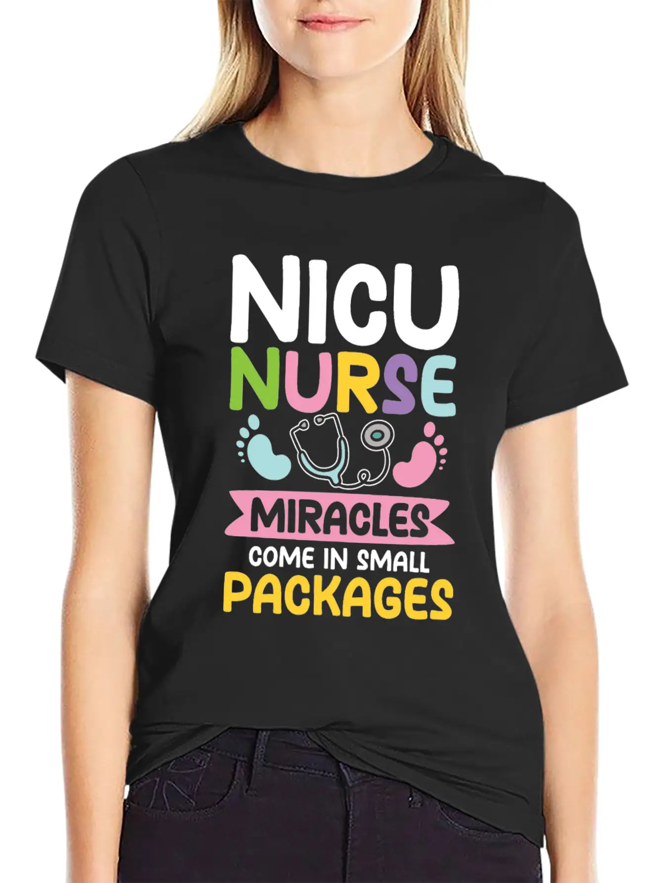 Nicu Nurse Miracles Come In Small Packages Essential Cotton Tee For Daily Outfits – Unisex Style