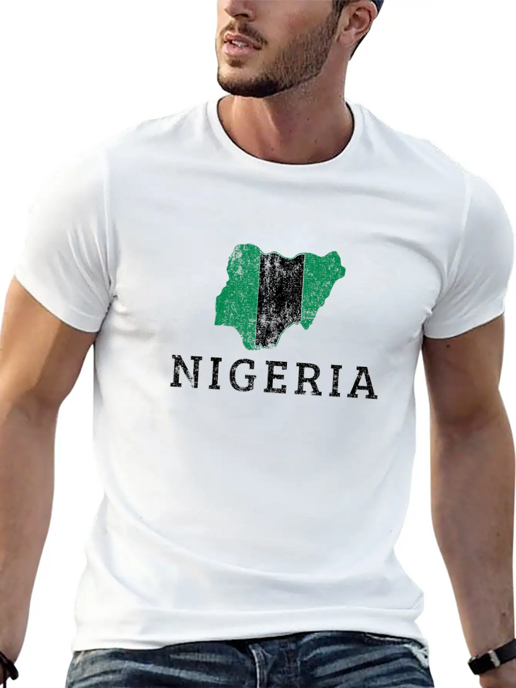 Nigerian Flag Map, Nigeria Classic Fit Graphic Tee For Daily Comfort – Unisex Cotton Shirt