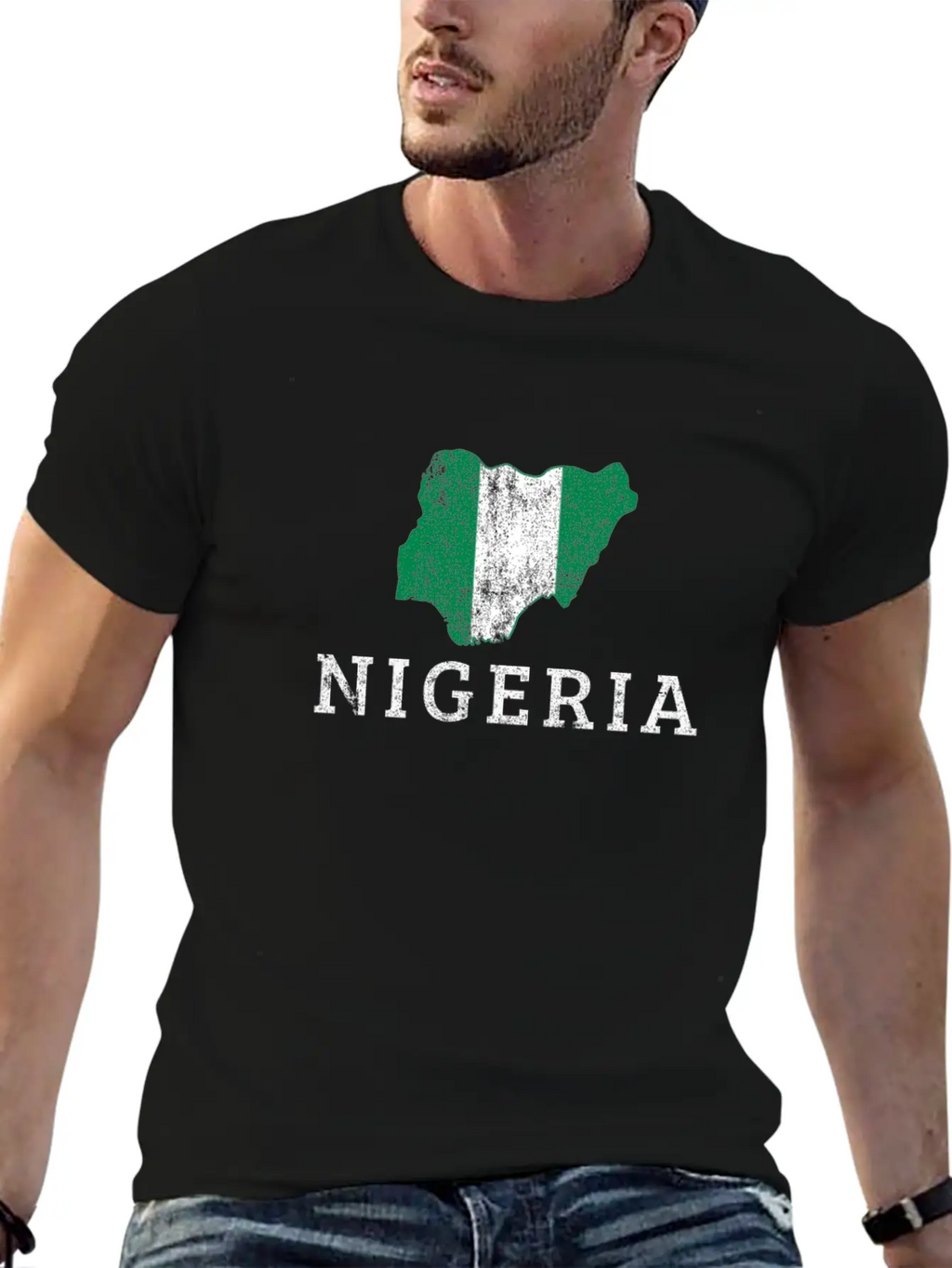 Nigerian Flag Map, Nigeria Classic Fit Graphic Tee For Daily Comfort – Unisex Cotton Shirt