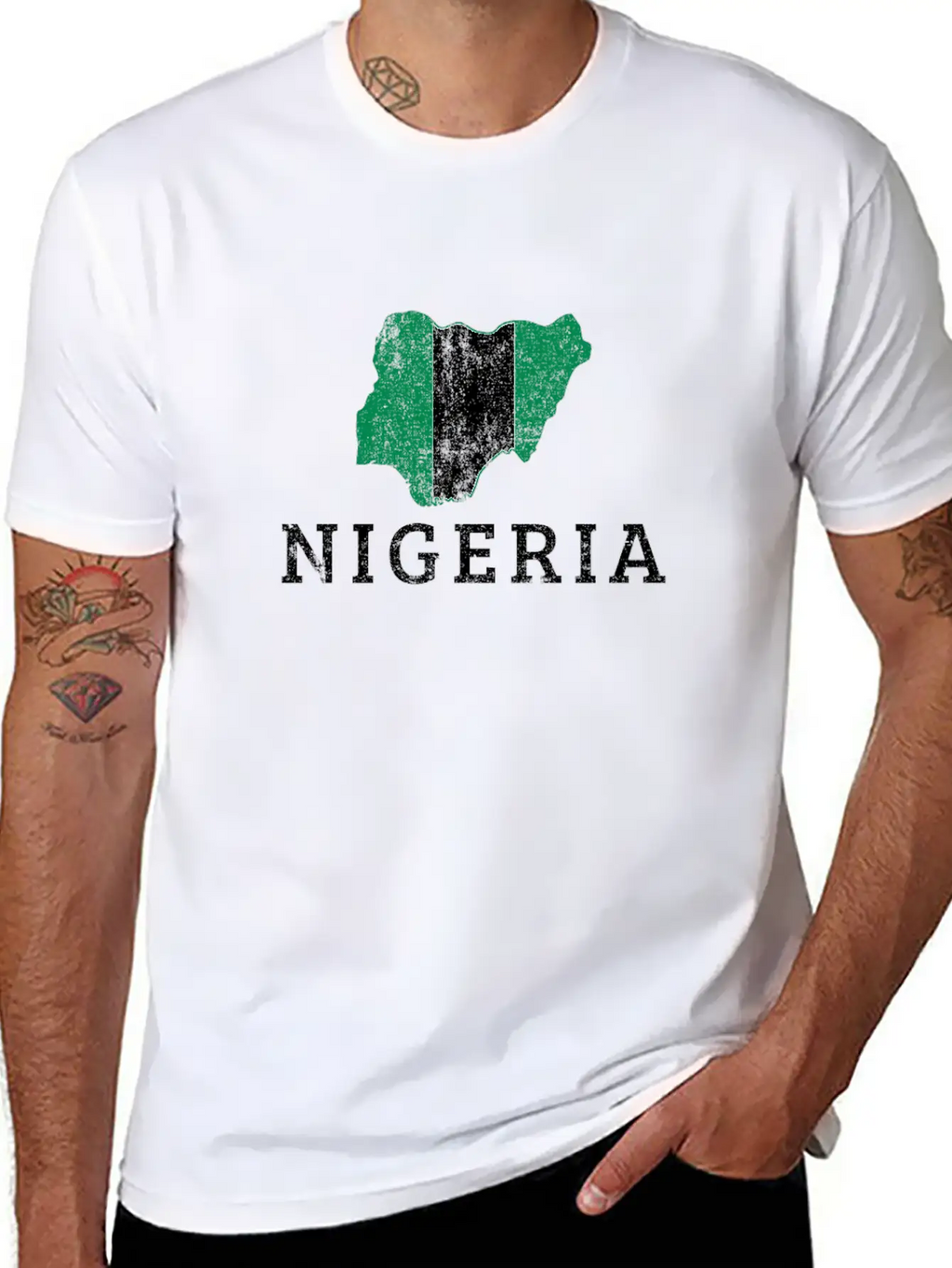 Nigerian Flag Map, Nigeria Classic Fit Graphic Tee For Daily Comfort – Unisex Cotton Shirt