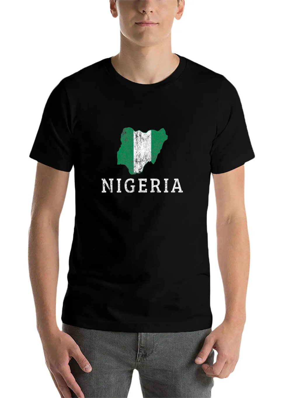 Nigerian Flag Map, Nigeria Classic Fit Graphic Tee For Daily Comfort – Unisex Cotton Shirt