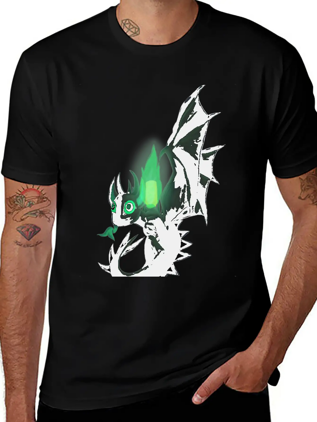 Night Dragon Unisex Casual T-Shirt – Clean Design For Daily Comfort