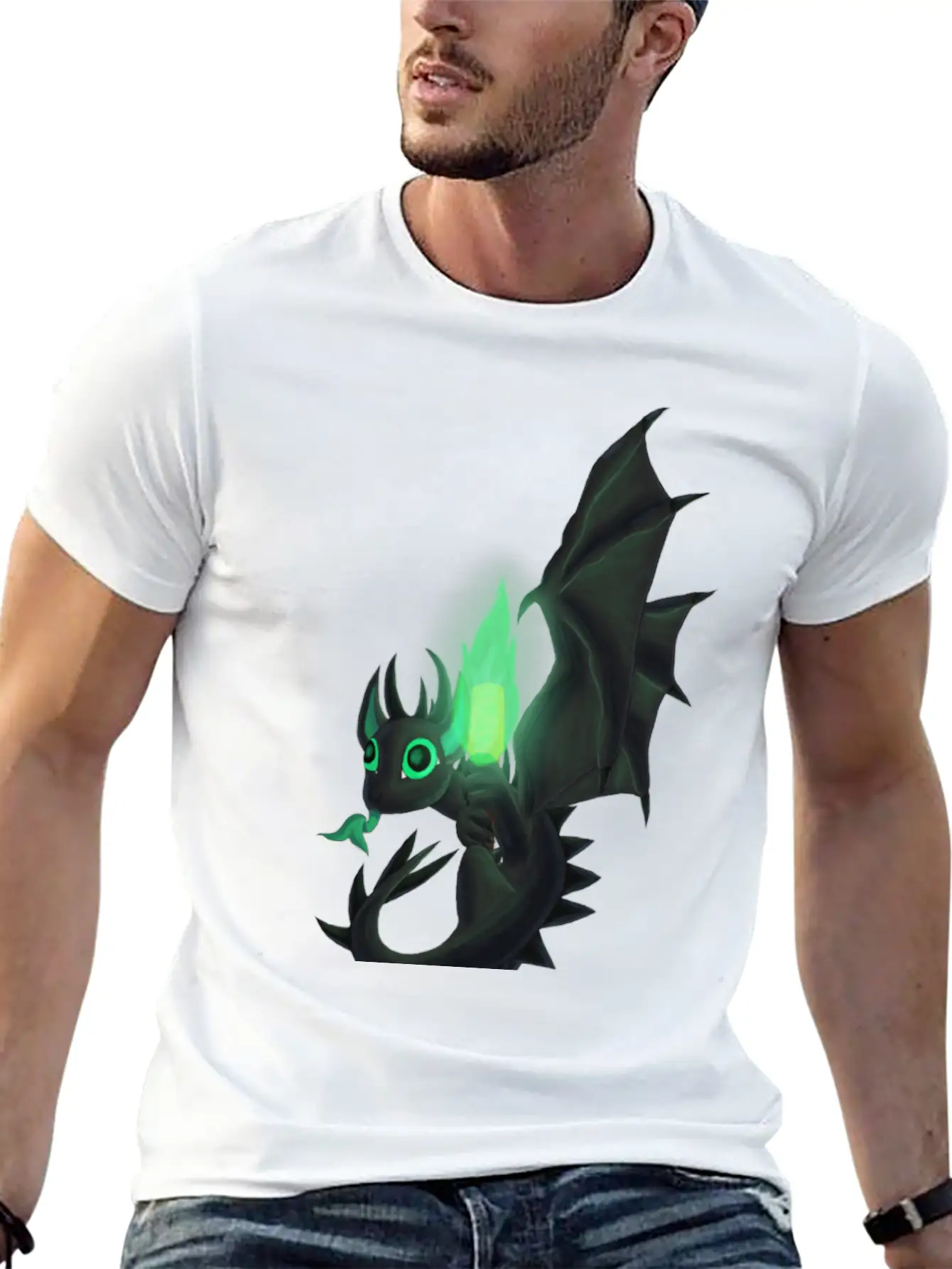 Night Dragon Unisex Casual T-Shirt – Clean Design For Daily Comfort