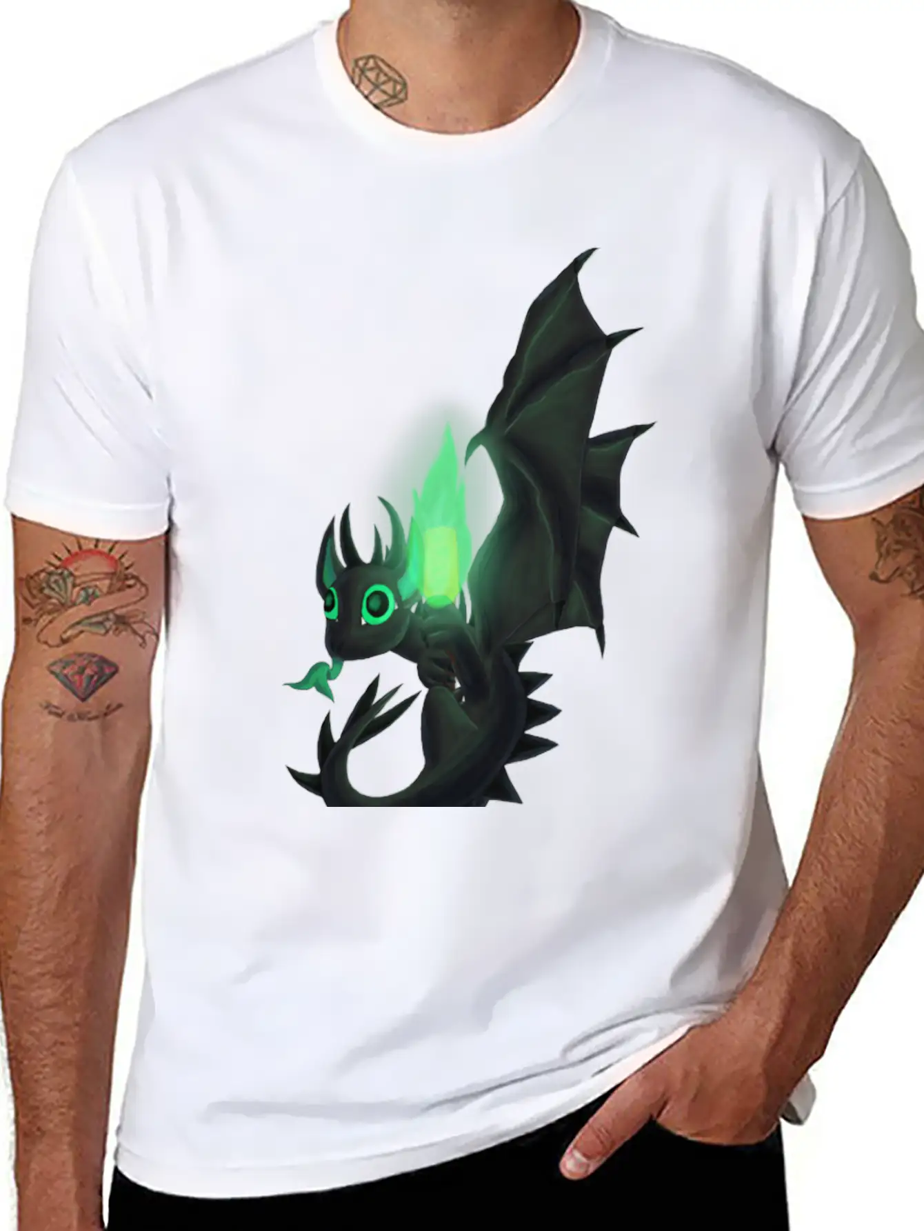 Night Dragon Unisex Casual T-Shirt – Clean Design For Daily Comfort