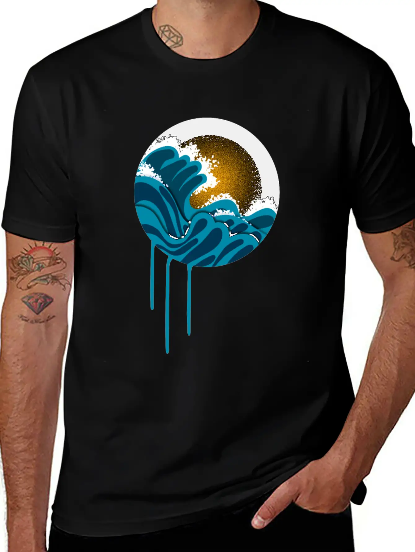 Night In The Ocean Unisex Casual T-Shirt – Clean Design For Daily Comfort