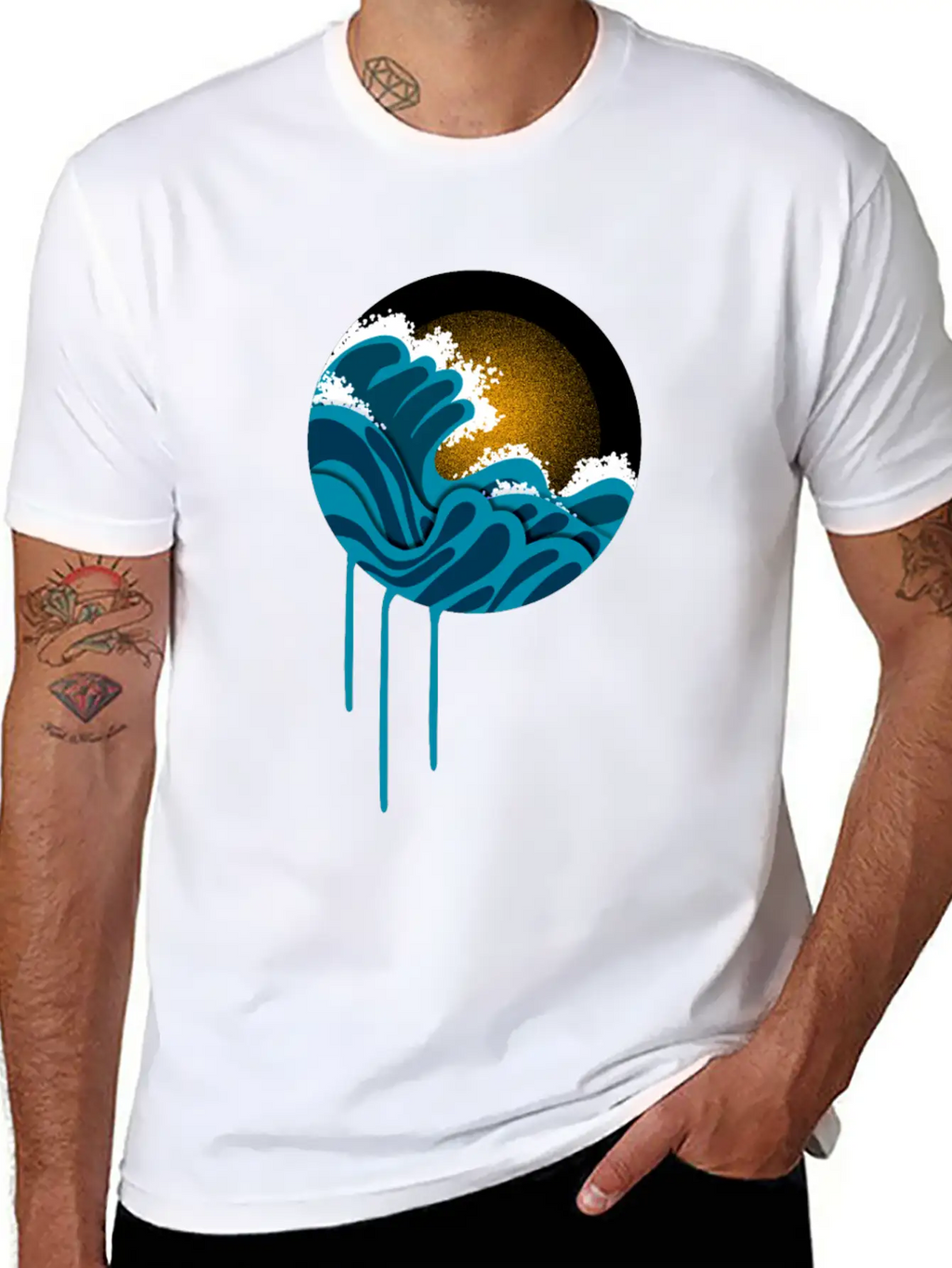 Night In The Ocean Unisex Casual T-Shirt – Clean Design For Daily Comfort