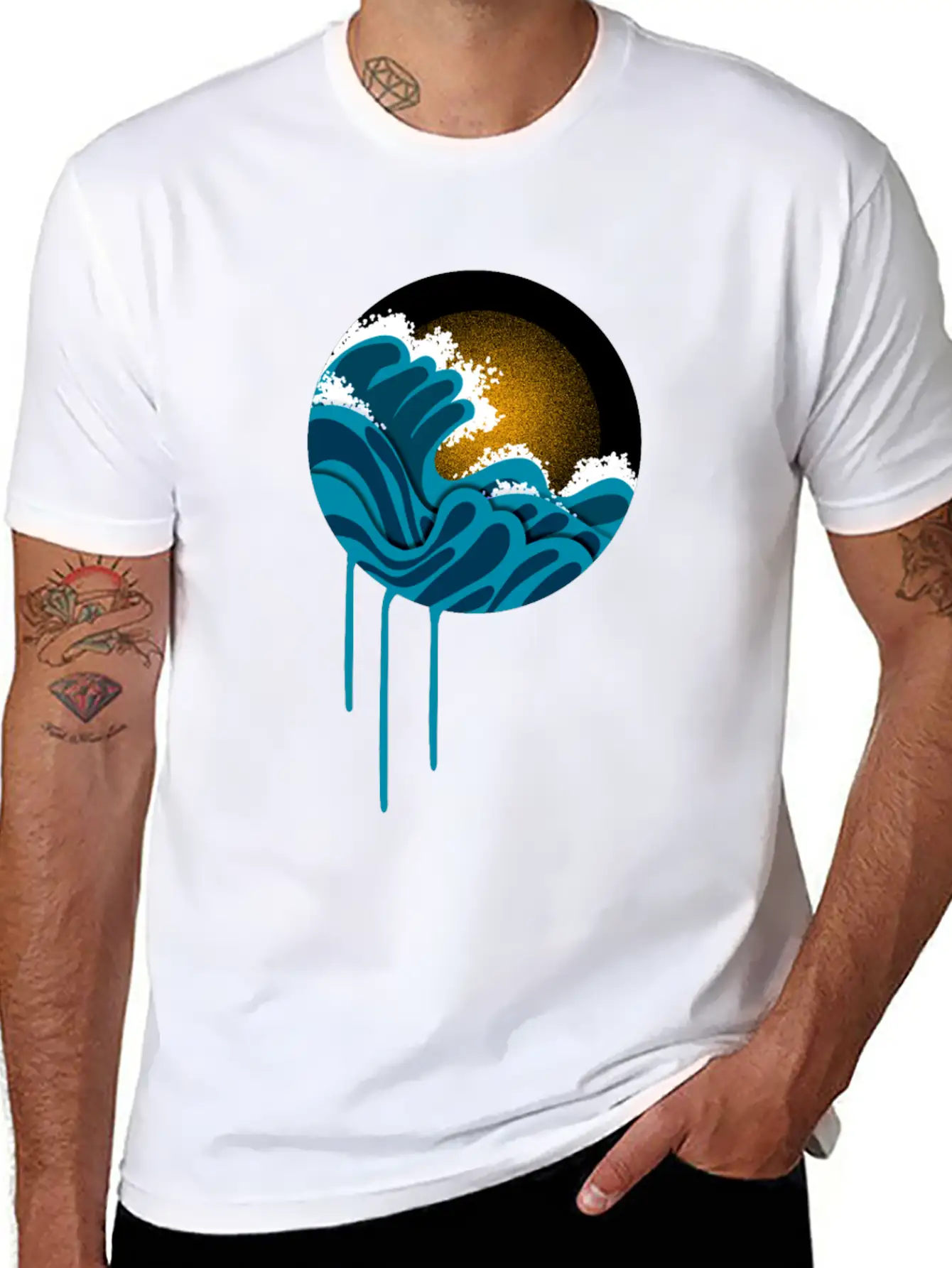 Night In The Ocean Unisex Casual T-Shirt – Clean Design For Daily Comfort