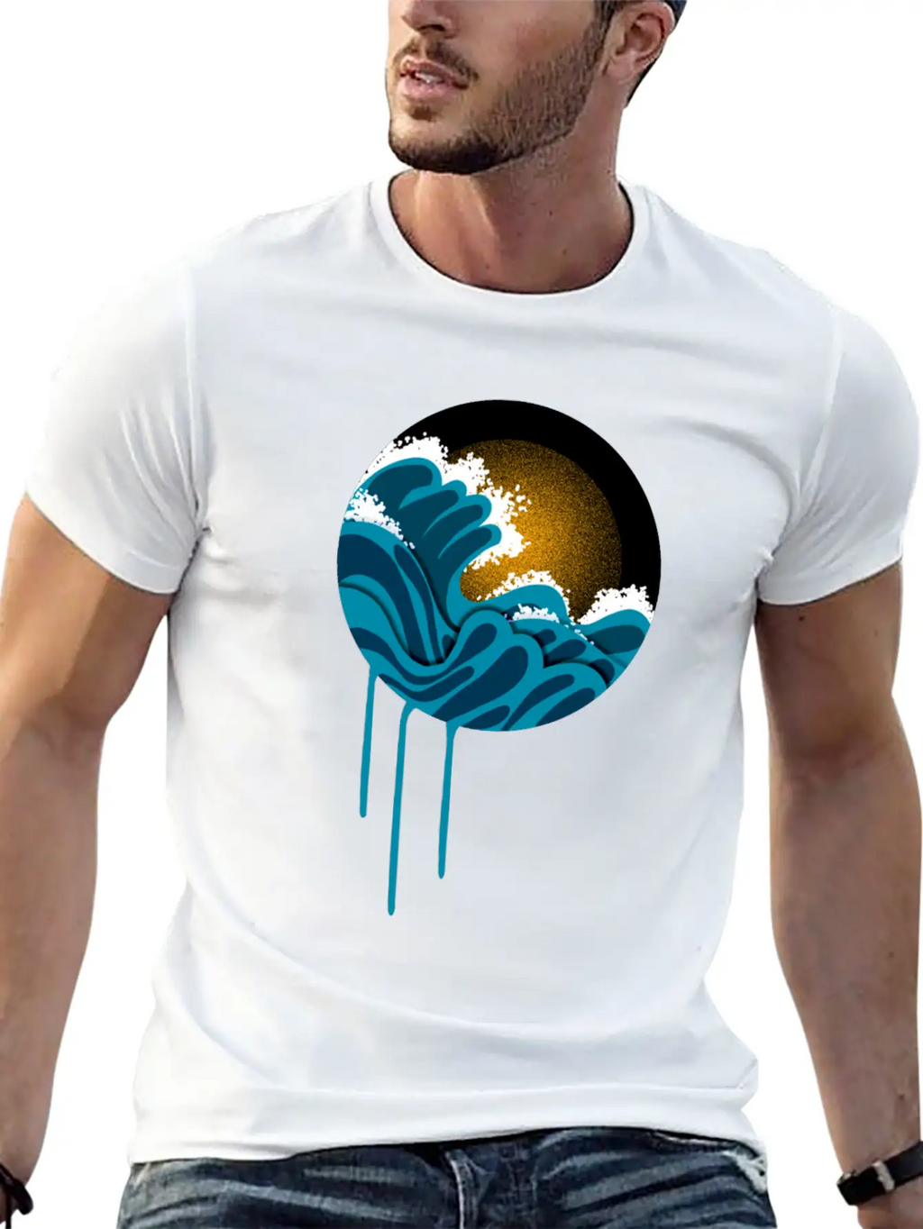 Night In The Ocean Unisex Casual T-Shirt – Clean Design For Daily Comfort
