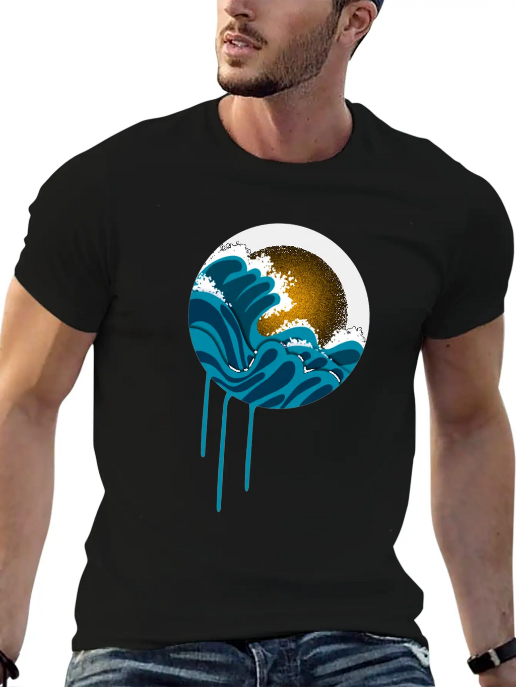 Night In The Ocean Unisex Casual T-Shirt – Clean Design For Daily Comfort