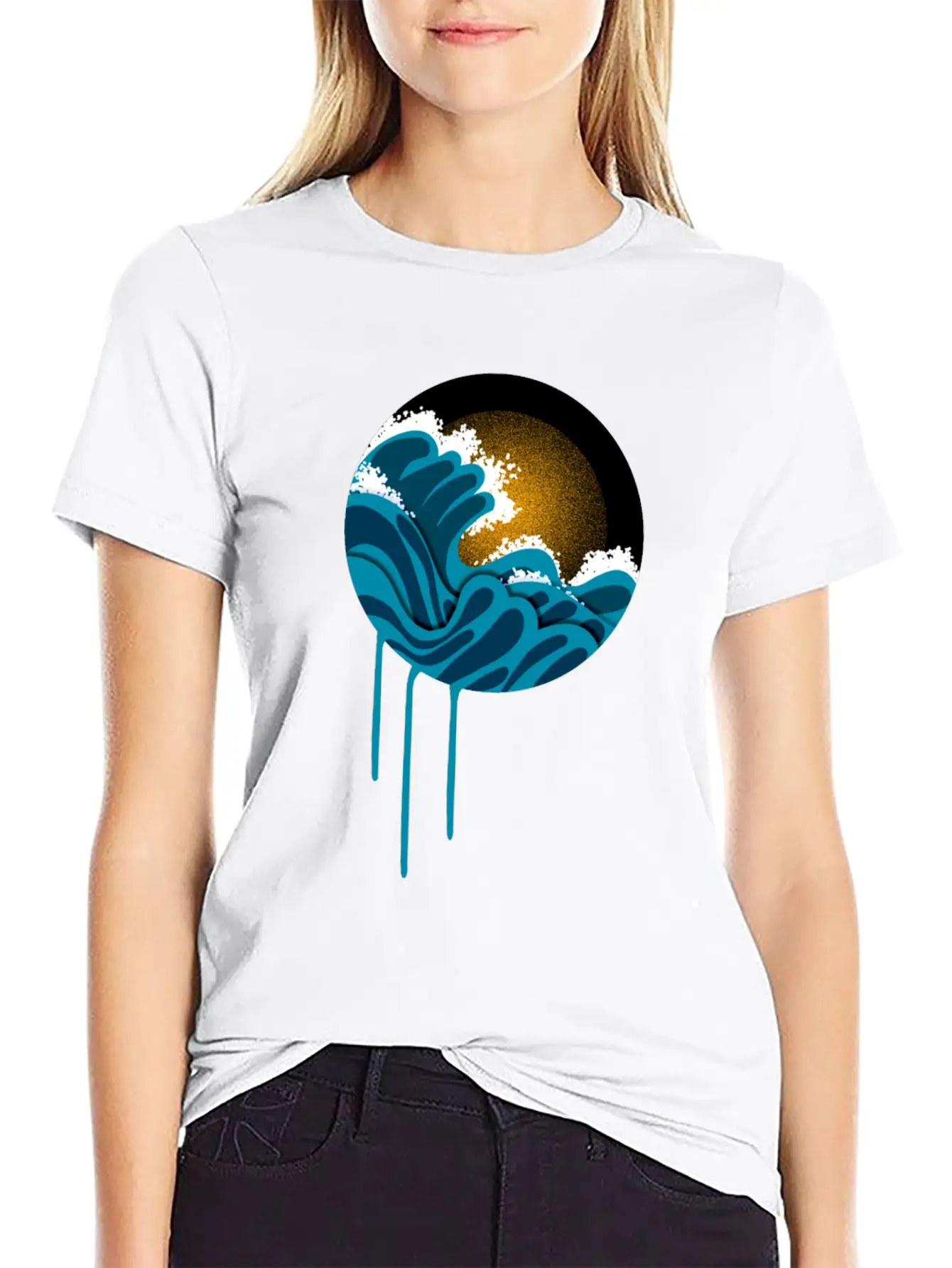 Night In The Ocean Unisex Casual T-Shirt – Clean Design For Daily Comfort