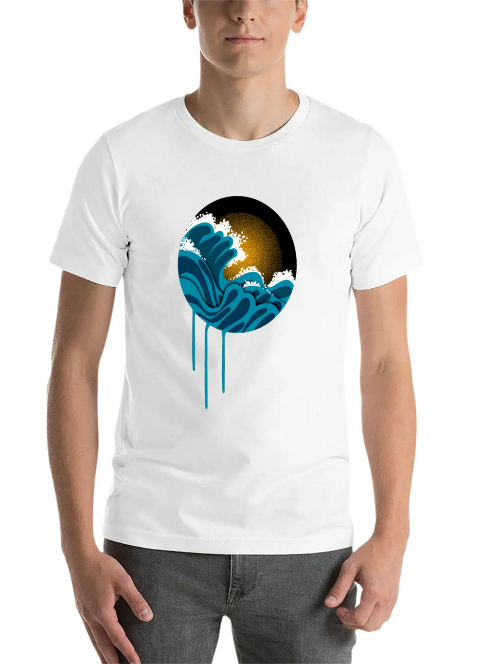 Night In The Ocean Unisex Casual T-Shirt – Clean Design For Daily Comfort