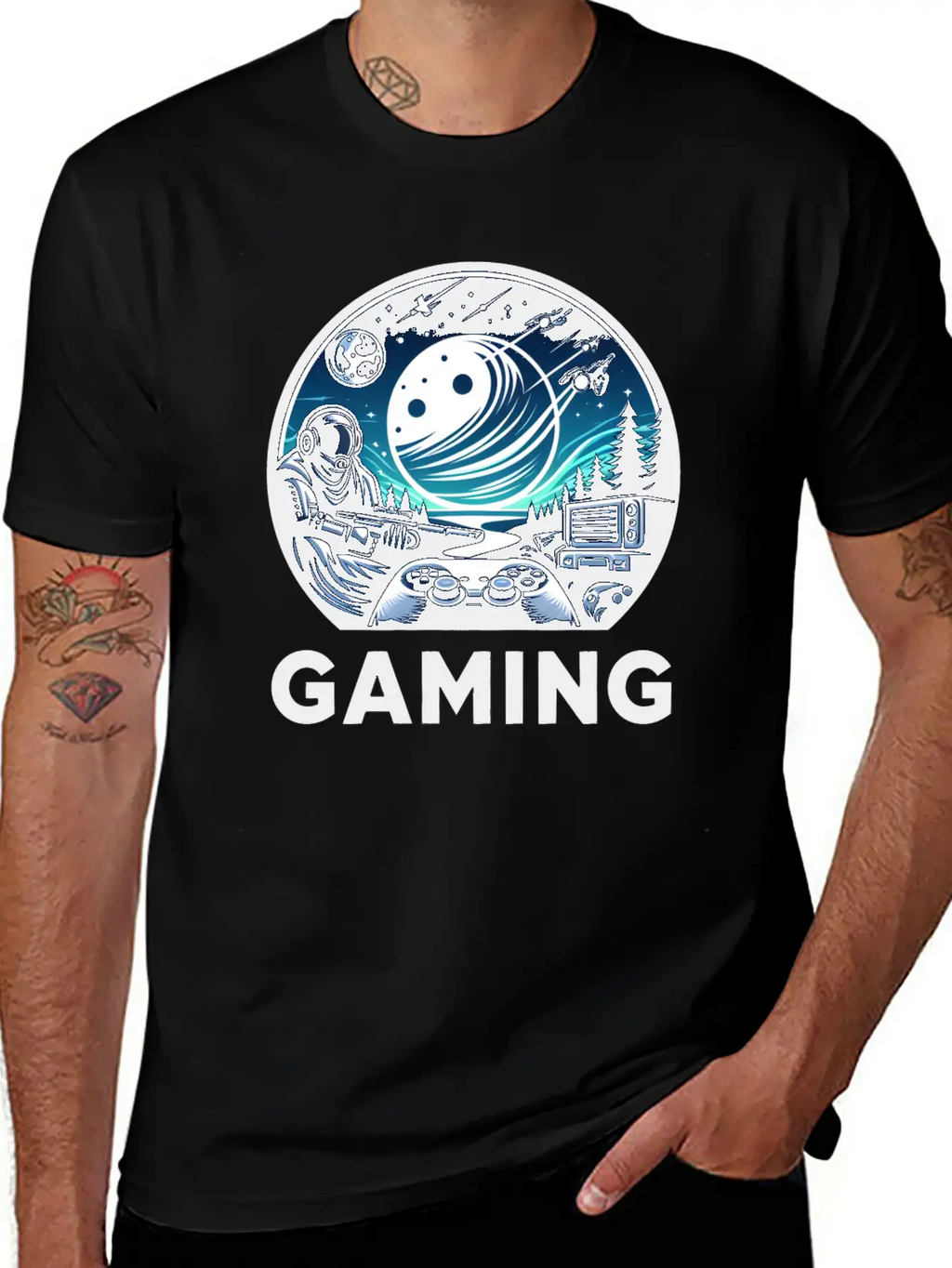Night Of Gaming Unisex Short Sleeve Soft Cotton T-Shirt – Casual Everyday Wear