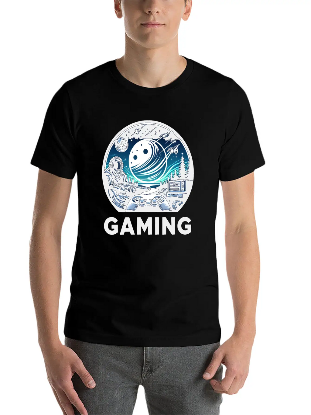 Night Of Gaming Unisex Short Sleeve Soft Cotton T-Shirt – Casual Everyday Wear