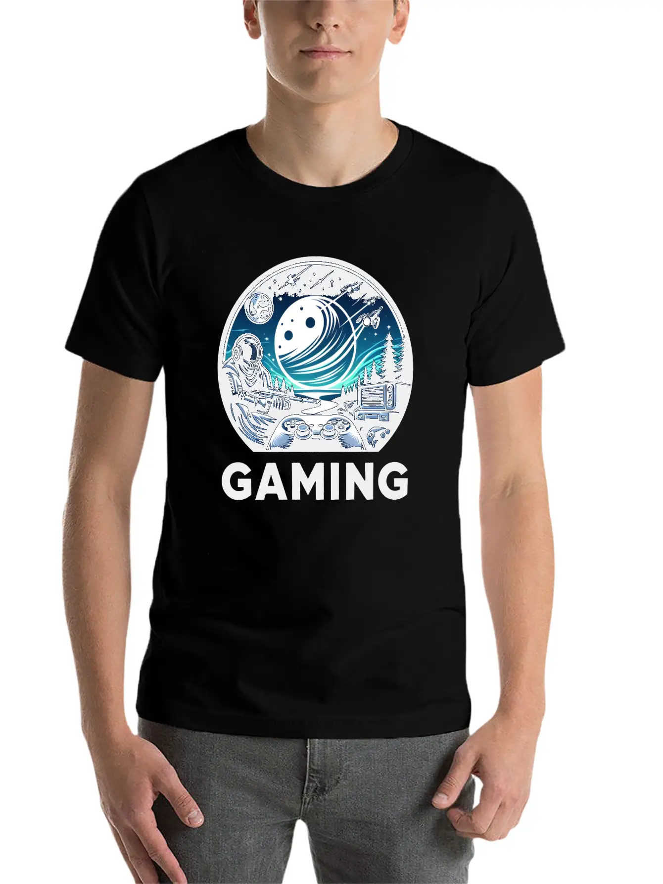 Night Of Gaming Unisex Short Sleeve Soft Cotton T-Shirt – Casual Everyday Wear