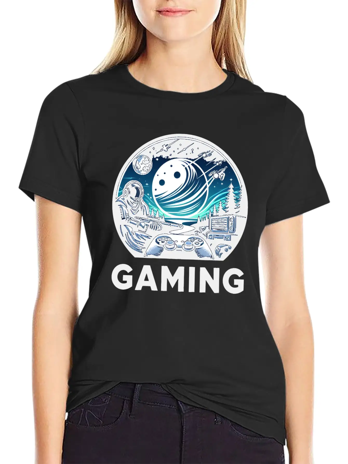 Night Of Gaming Unisex Short Sleeve Soft Cotton T-Shirt – Casual Everyday Wear