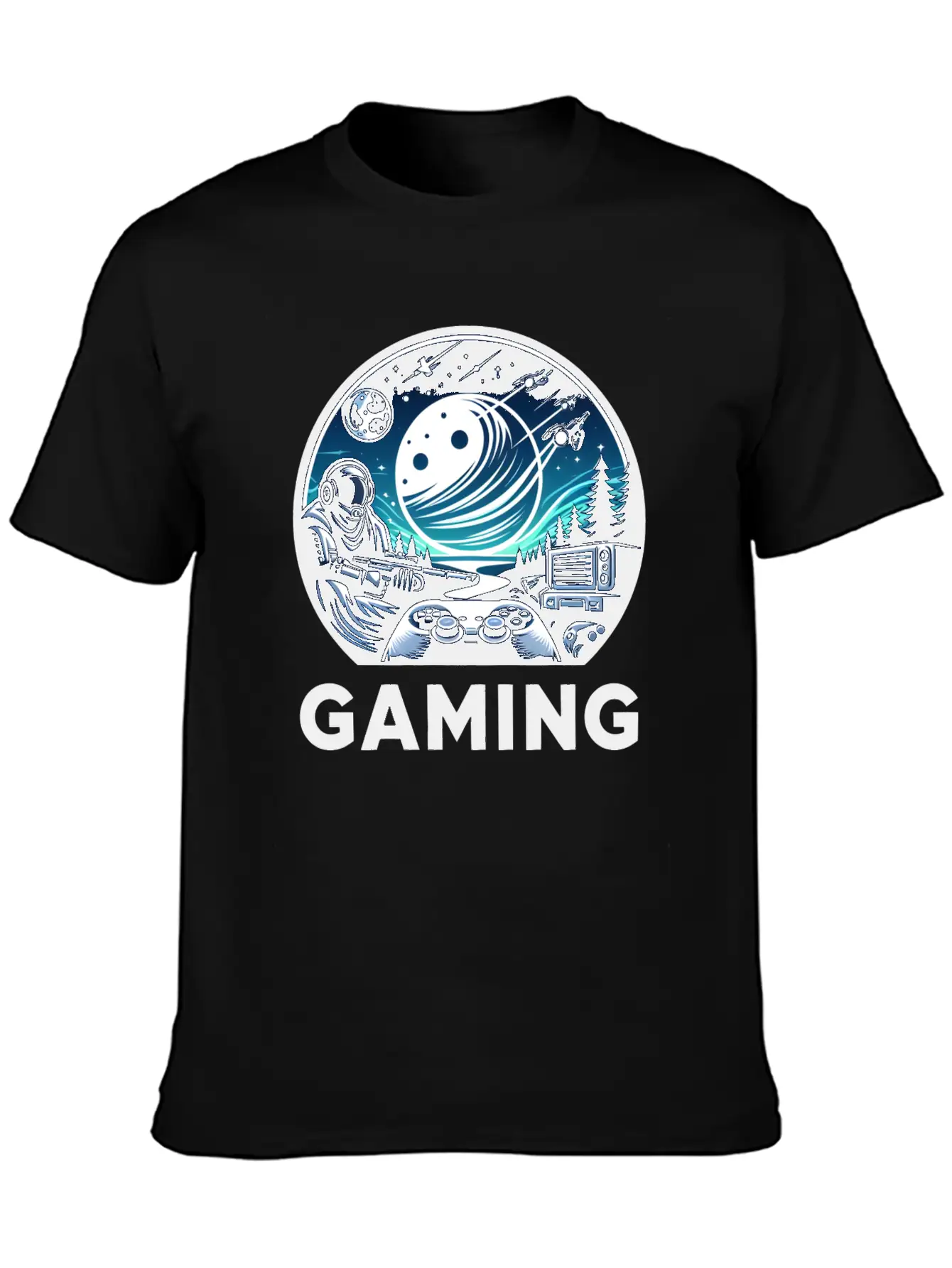 Night Of Gaming Unisex Short Sleeve Soft Cotton T-Shirt – Casual Everyday Wear