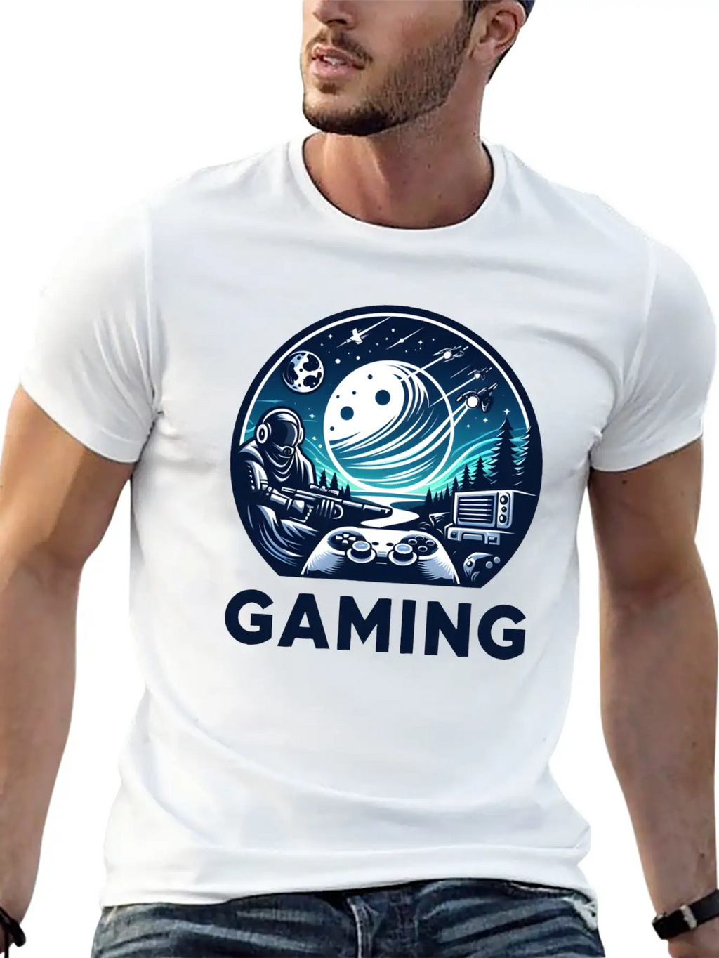 Night Of Gaming Unisex Short Sleeve Soft Cotton T-Shirt – Casual Everyday Wear