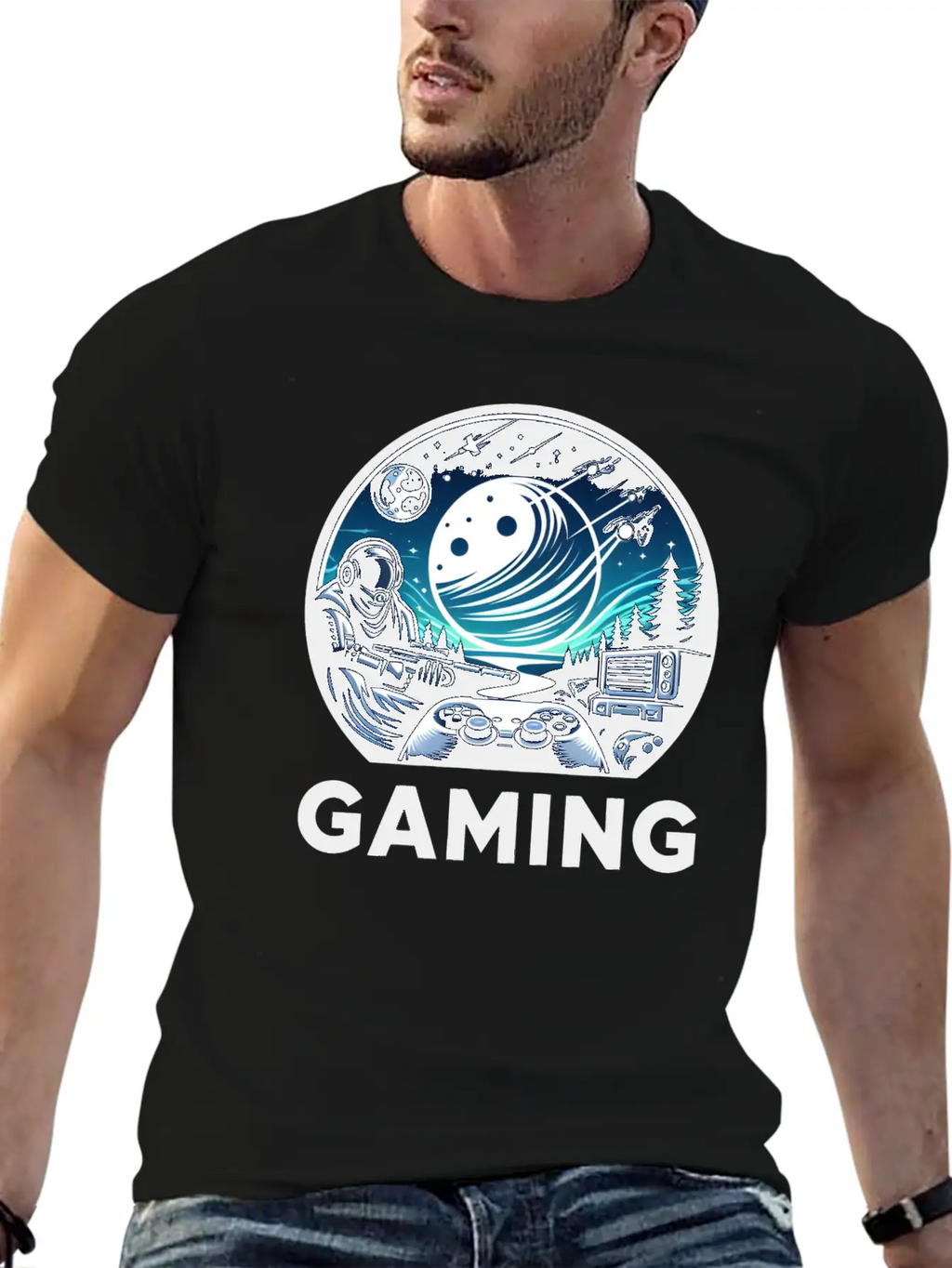 Night Of Gaming Unisex Short Sleeve Soft Cotton T-Shirt – Casual Everyday Wear