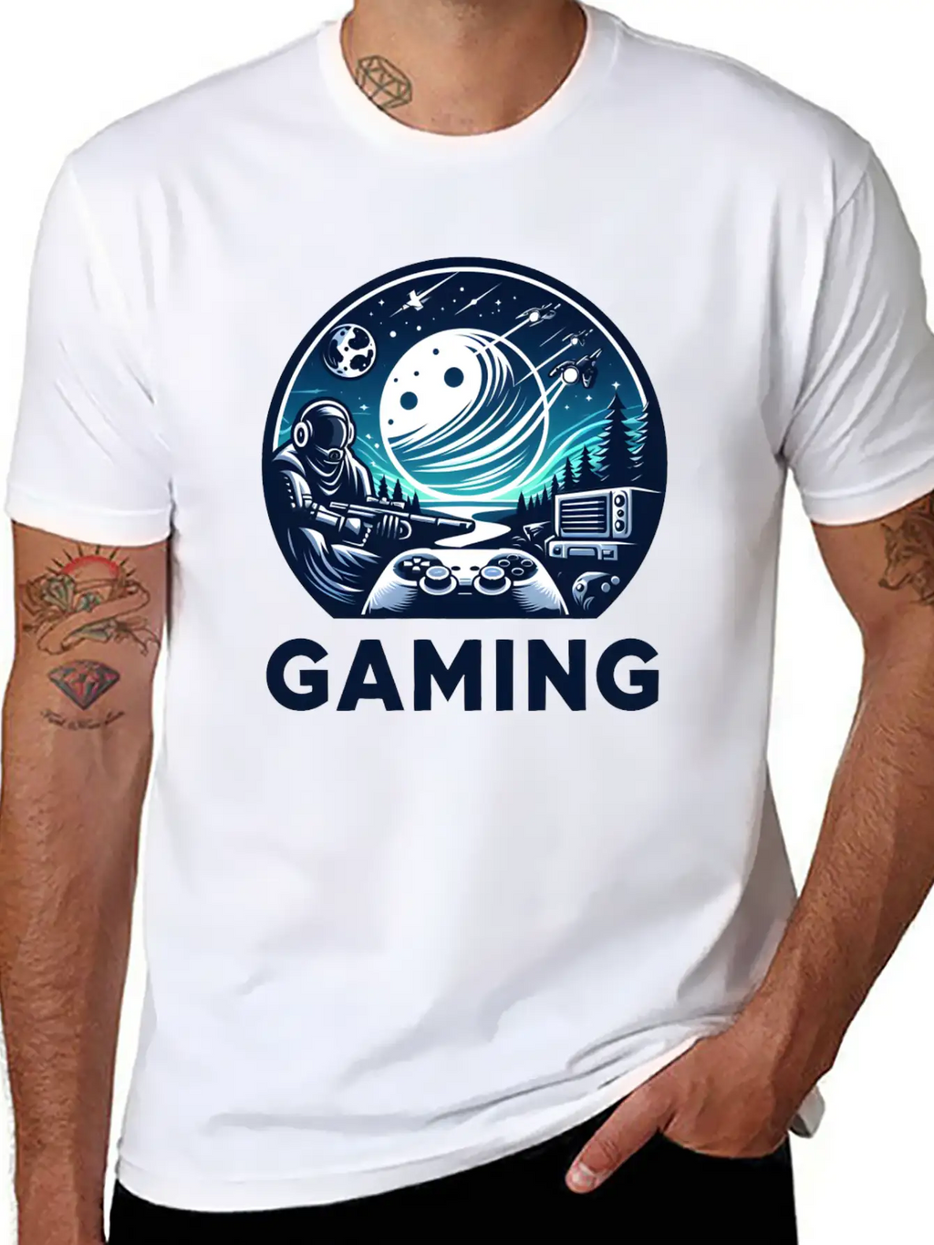 Night Of Gaming Unisex Short Sleeve Soft Cotton T-Shirt – Casual Everyday Wear
