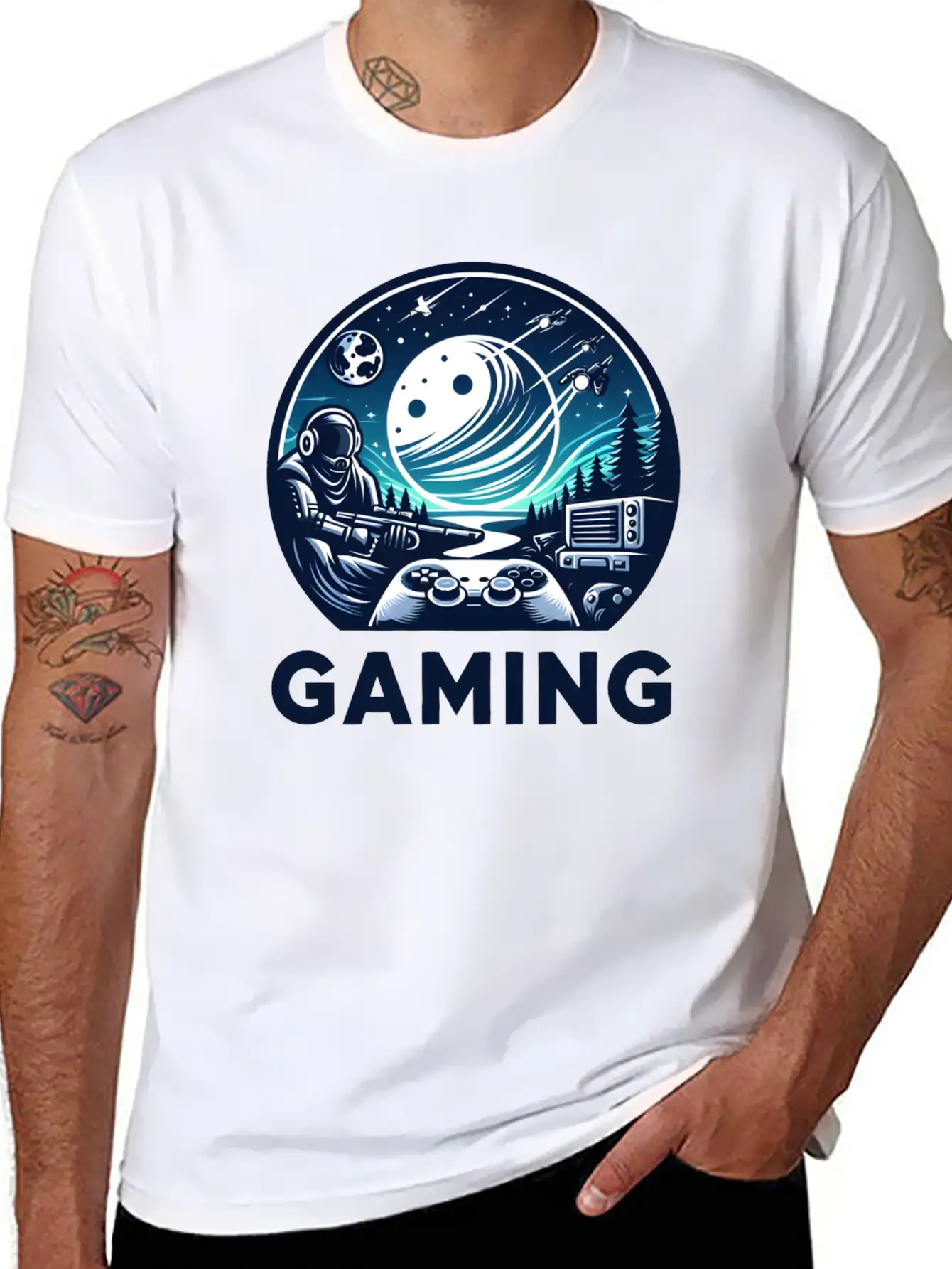 Night Of Gaming Unisex Short Sleeve Soft Cotton T-Shirt – Casual Everyday Wear