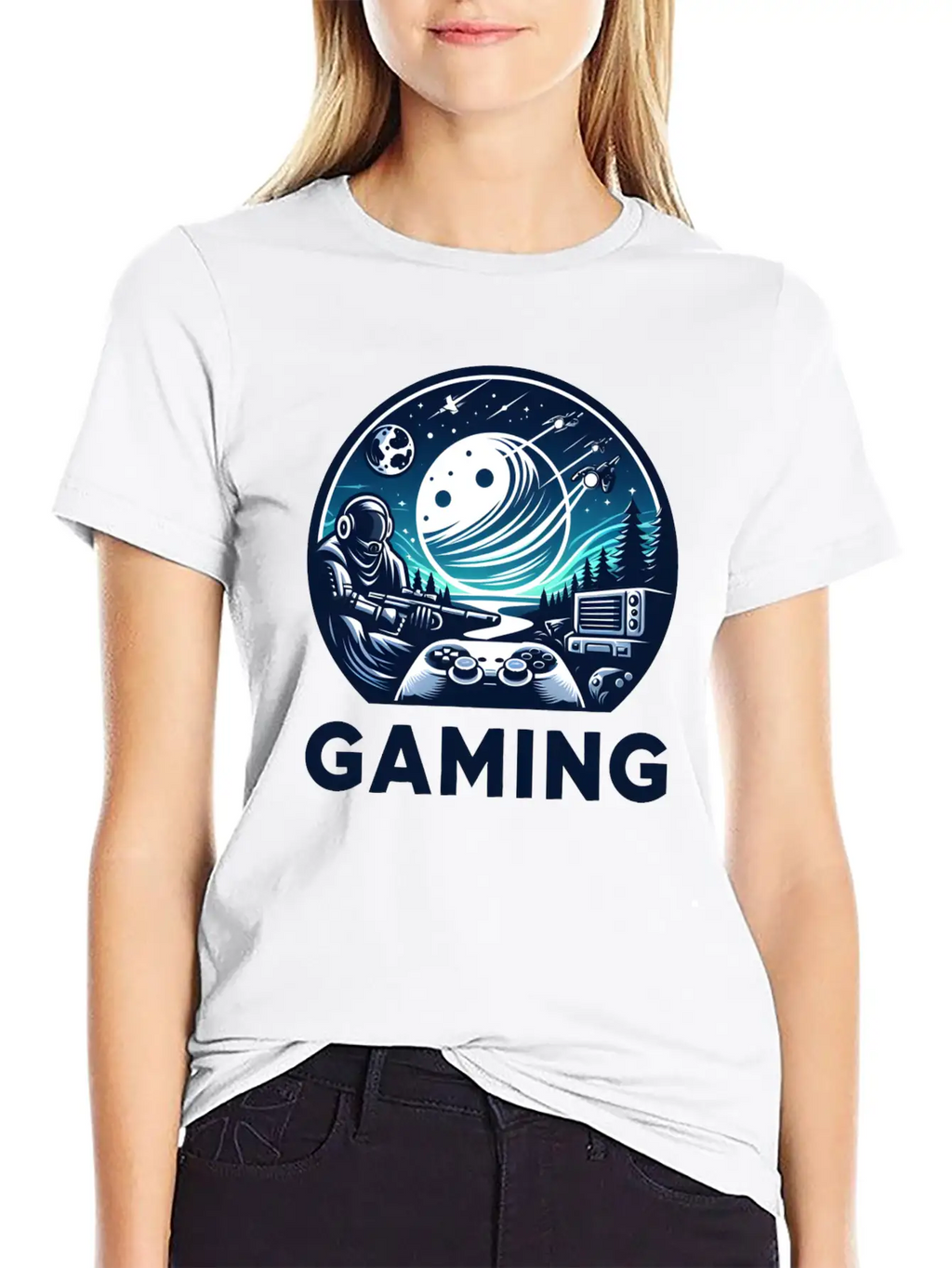Night Of Gaming Unisex Short Sleeve Soft Cotton T-Shirt – Casual Everyday Wear